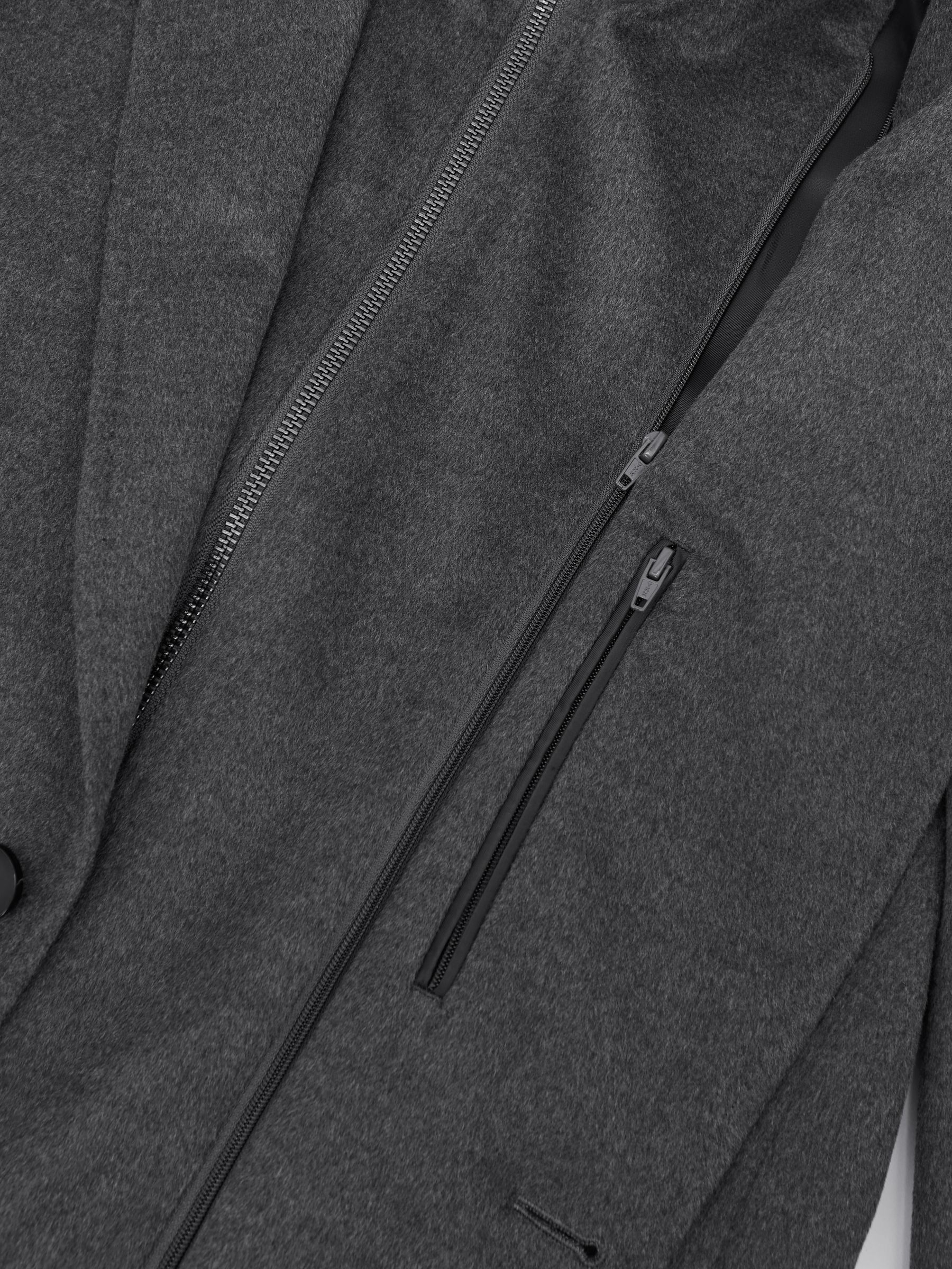 Single-Breasted Blazer With Gilet Insert Tailored-Fit in Charcoal - image 3