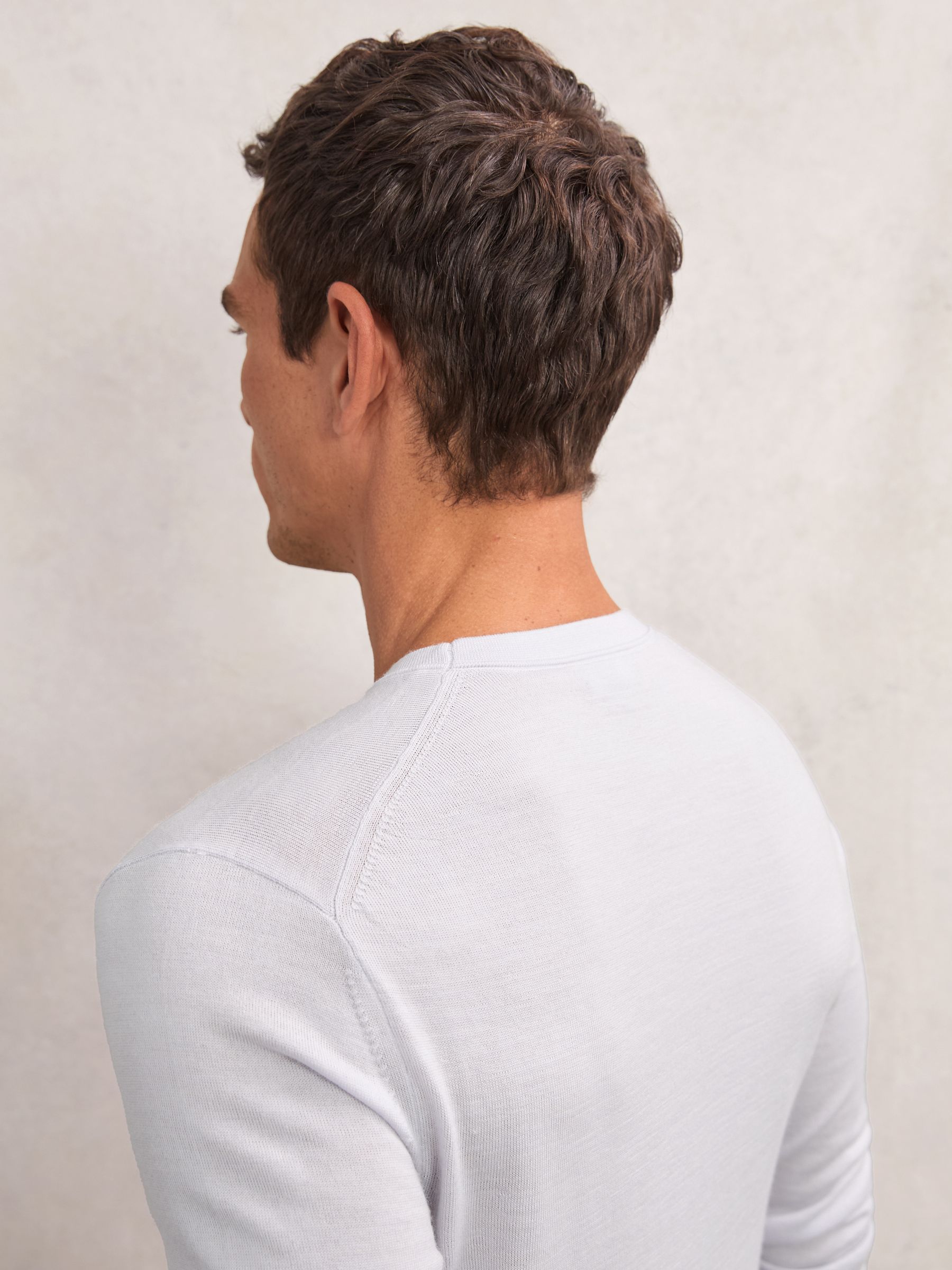 Wool Crew Neck Jumper in Frost Blue - image 3