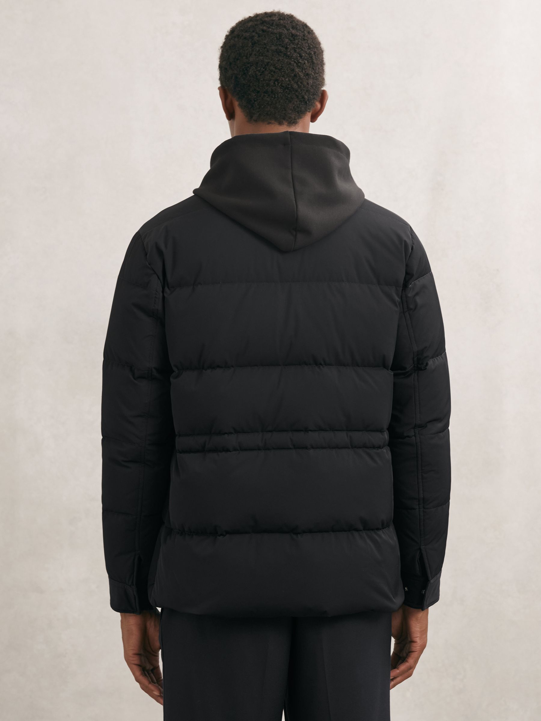 Quilted Four-Pocket Puffer Jacket in Navy - image 3