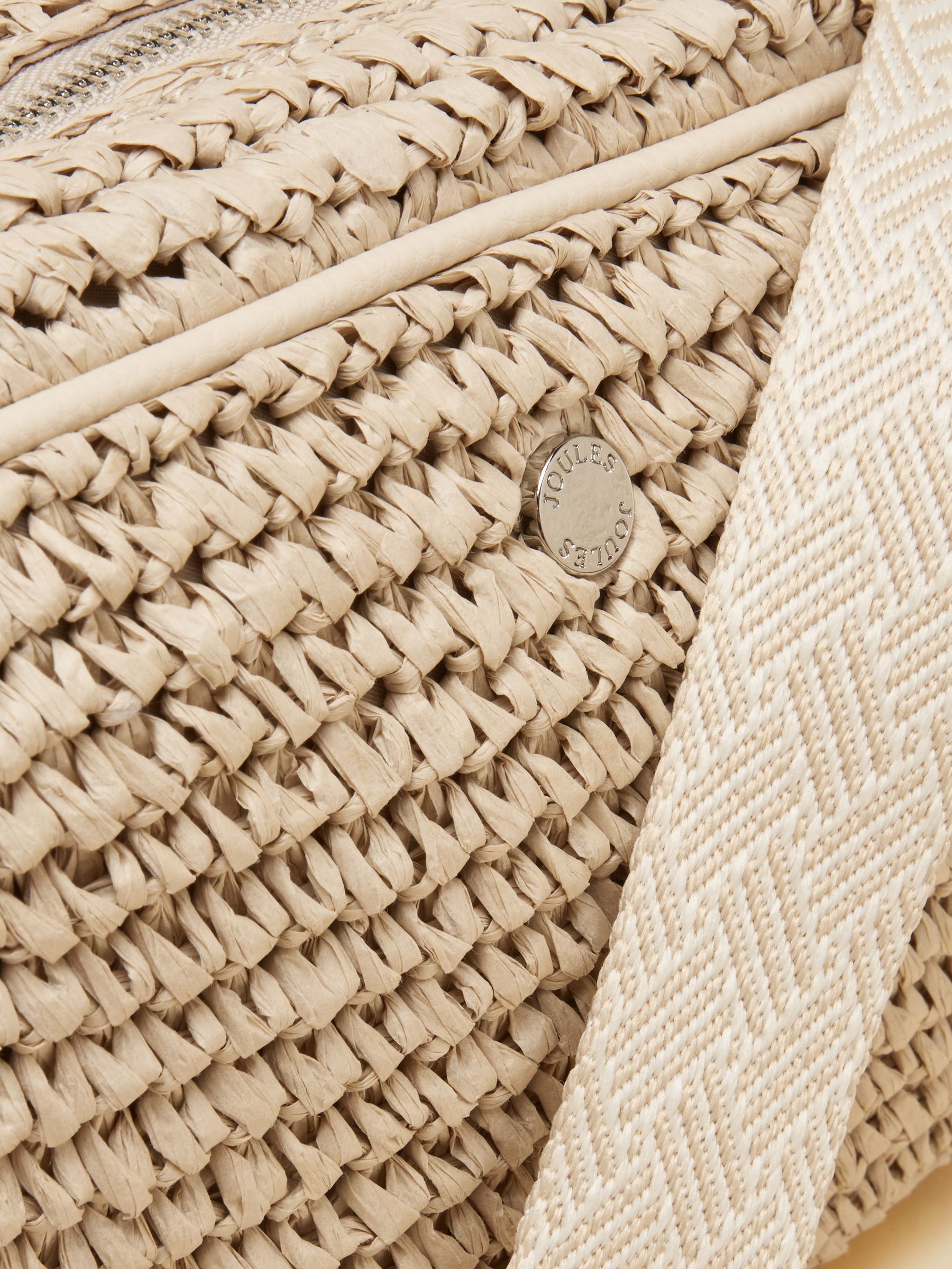 Trent Cream Straw Adjustable Cross Body Bag - Image 7 of 8