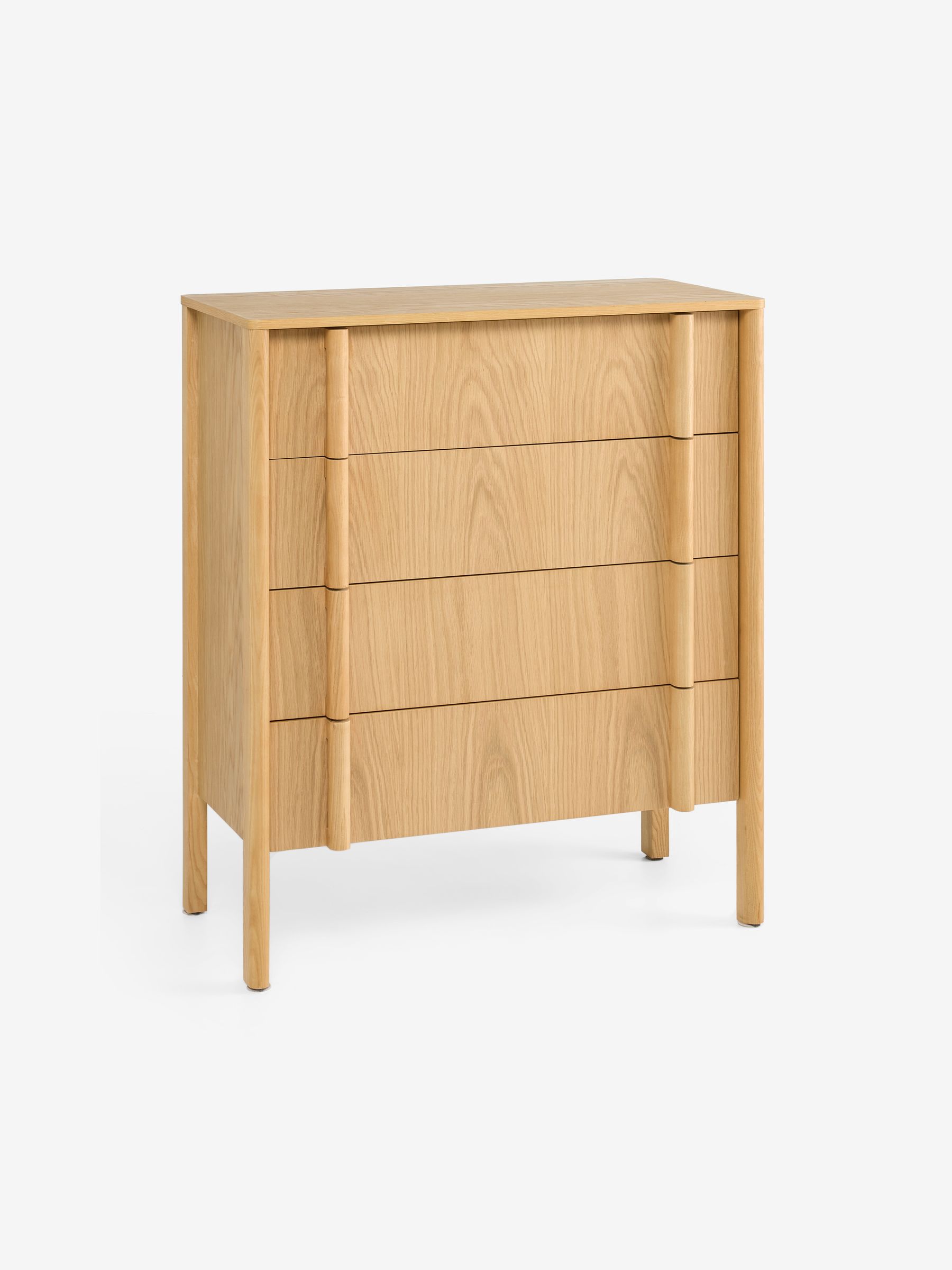 Reeve 4 Drawer 4 Drawer Chest in Oak - Image 3 of 5