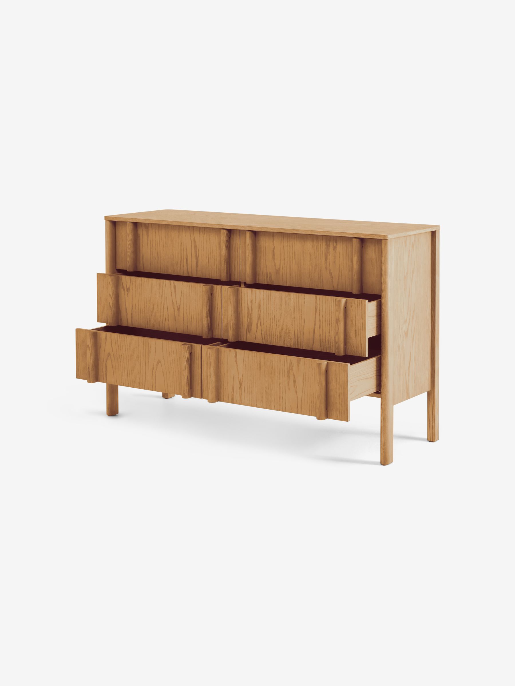 Reeve 6 Drawer 4 Drawer Chest in Oak - Image 3 of 6