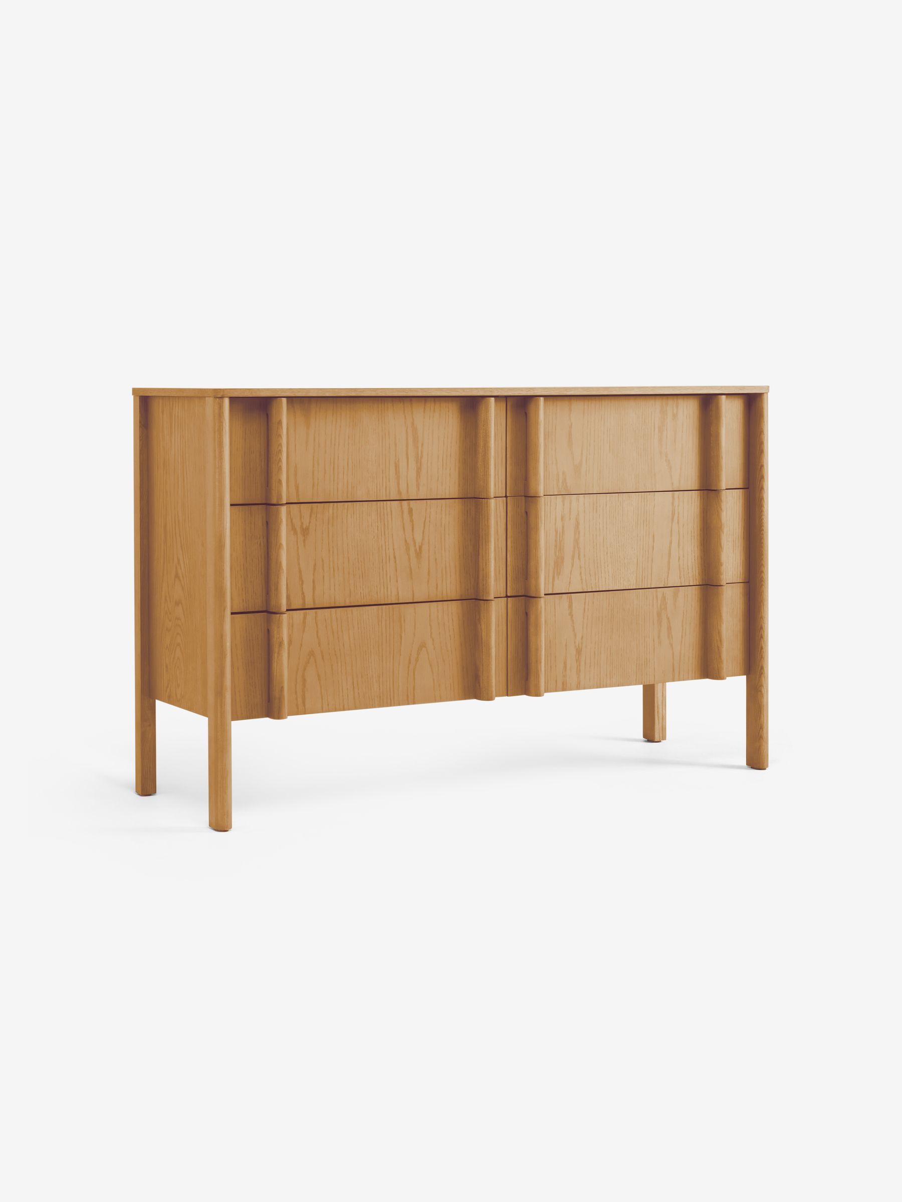 Reeve 6 Drawer 4 Drawer Chest in Oak - Image 4 of 6