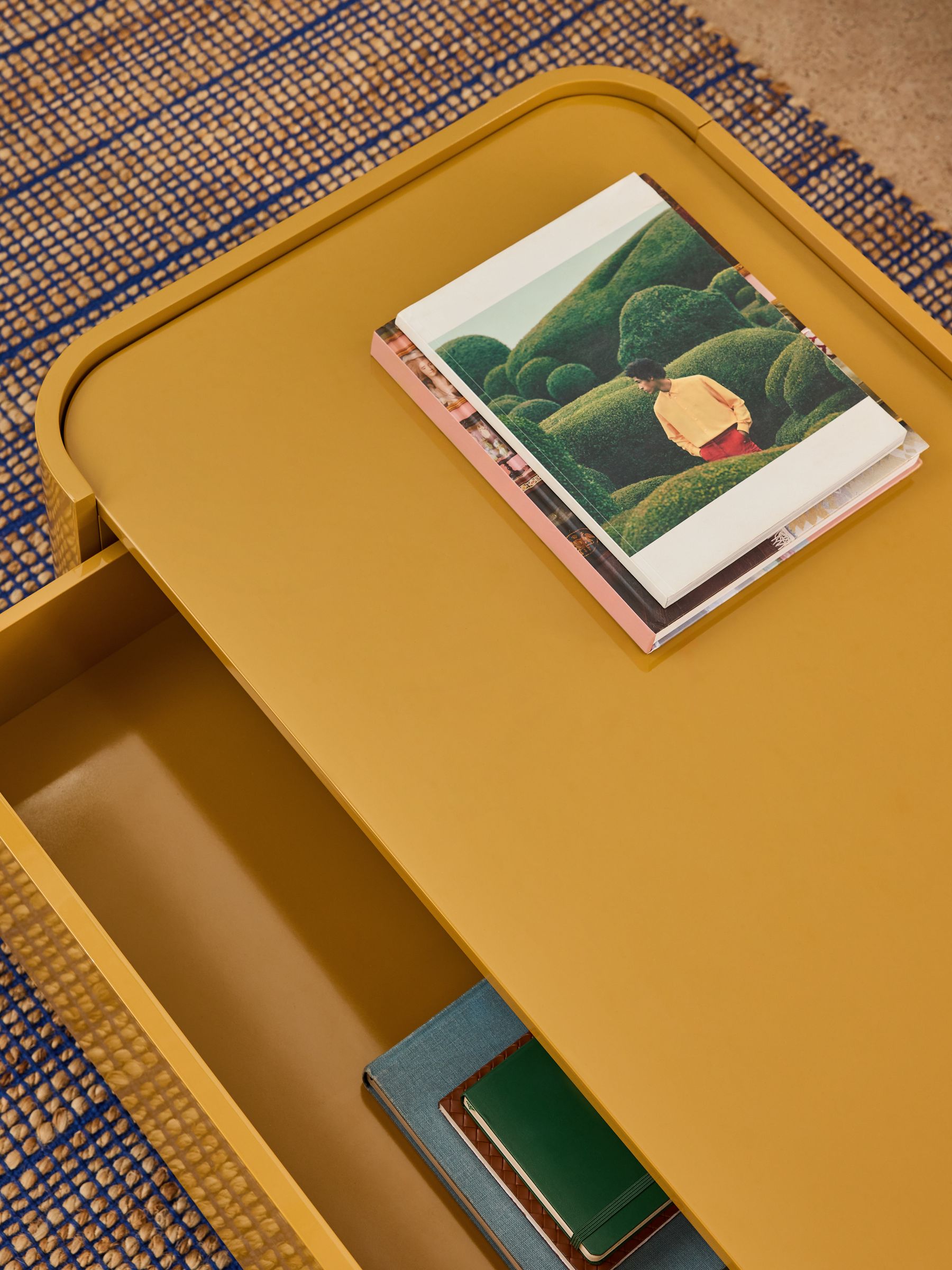 Kain Storage Coffee Table in Cumin Yellow Gloss - Image 2 of 5