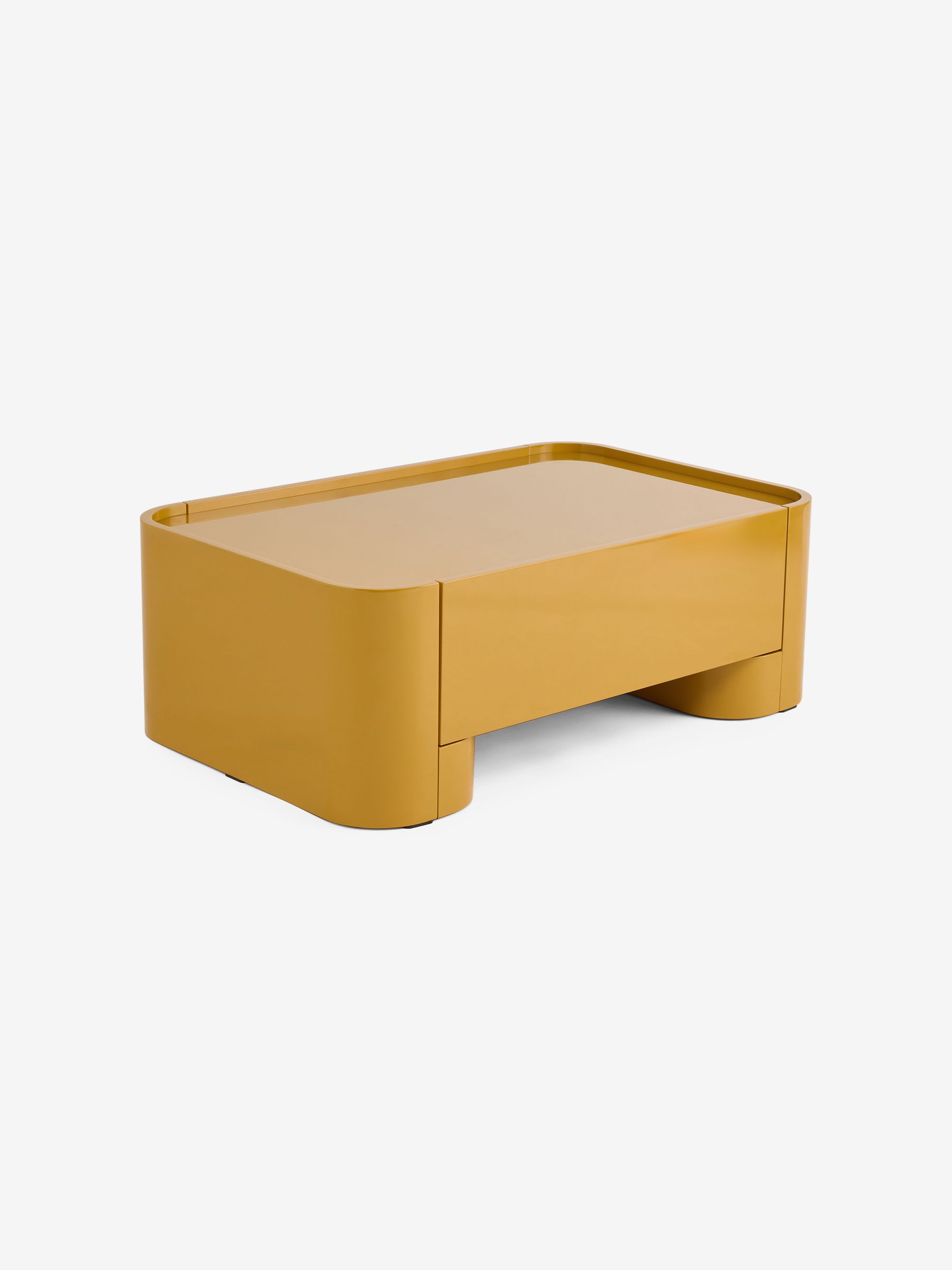 Kain Storage Coffee Table in Cumin Yellow Gloss - Image 4 of 5