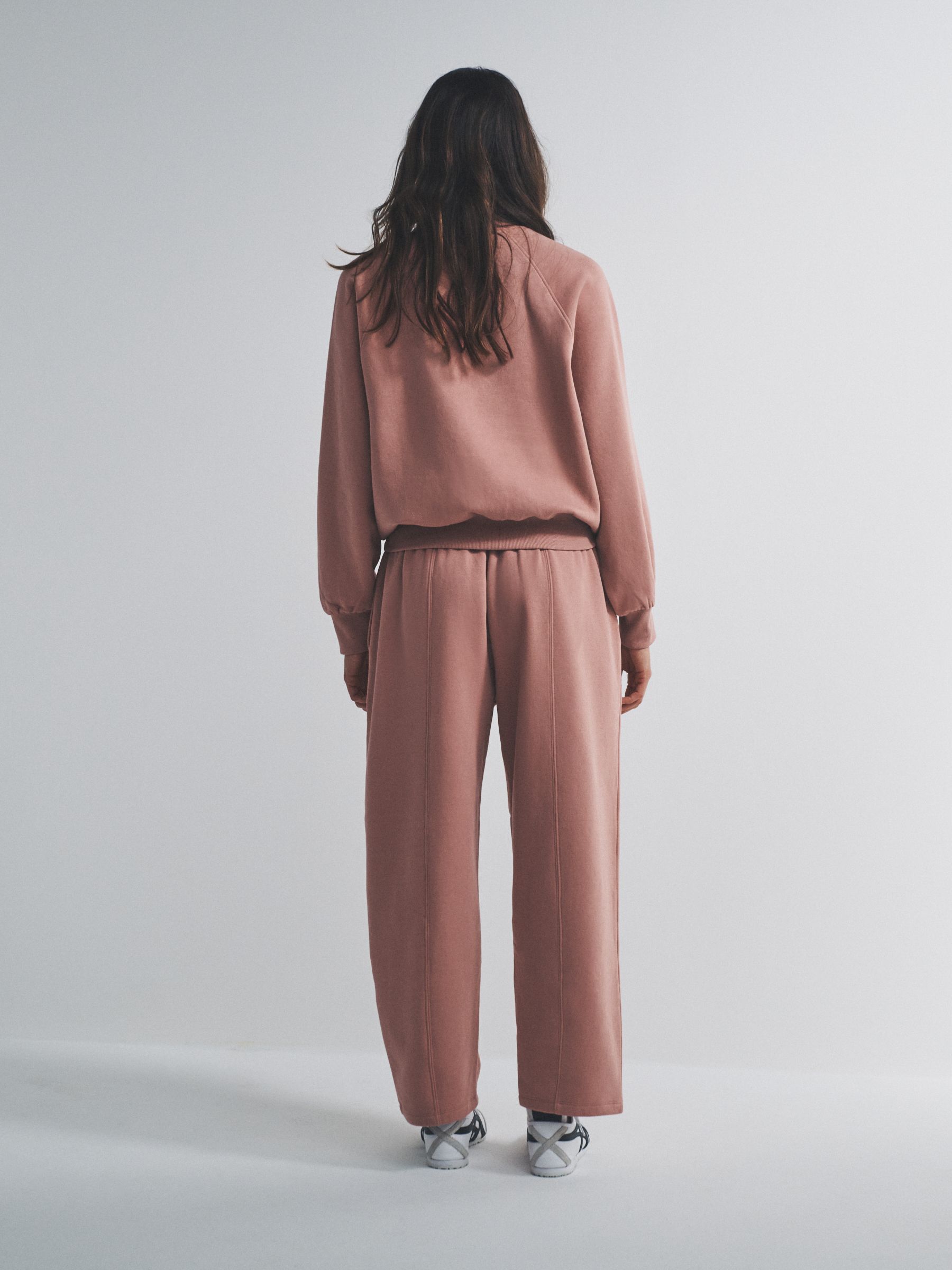 Pink Oversized Raglan Sweatshirt and Barrel Leg Jogger Co-Ord Set - Image 2 of 6
