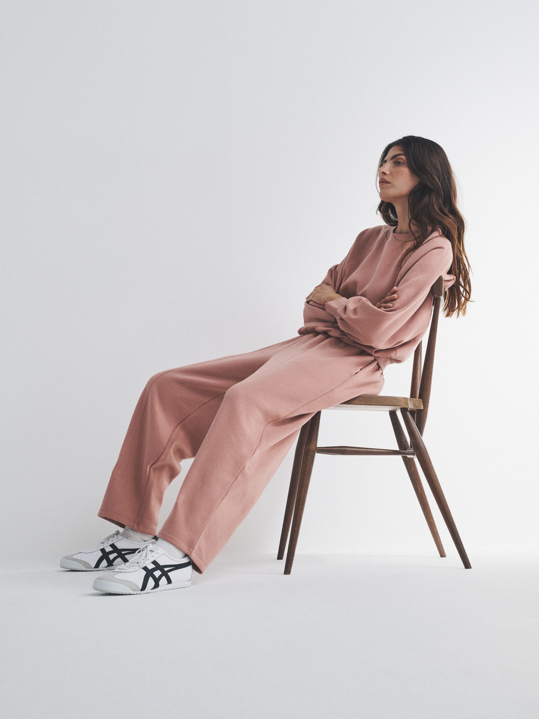 Pink Oversized Raglan Sweatshirt and Barrel Leg Jogger Co-Ord Set - Image 4 of 6