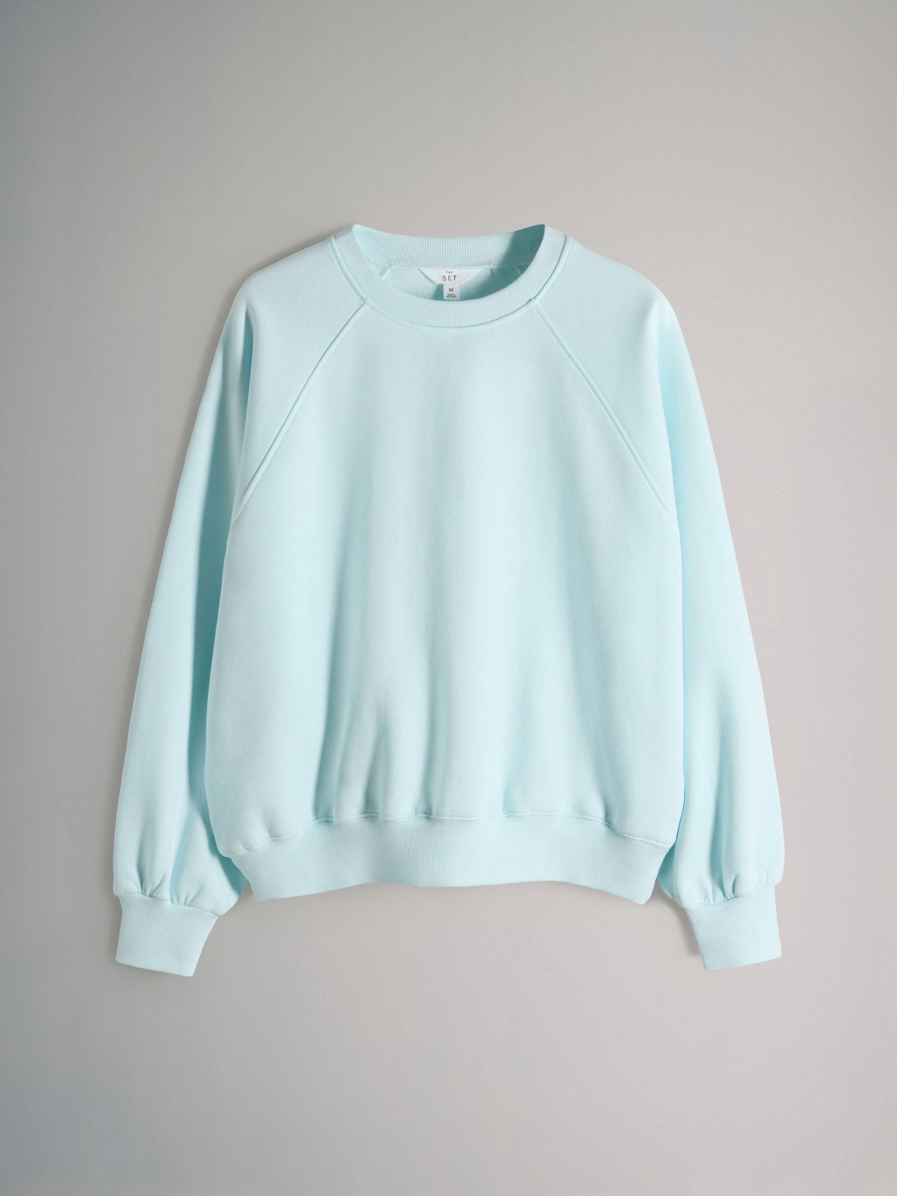 Blue/Light Blue/Cream 3 Pack Raglan Sweat Tops - Image 4 of 6