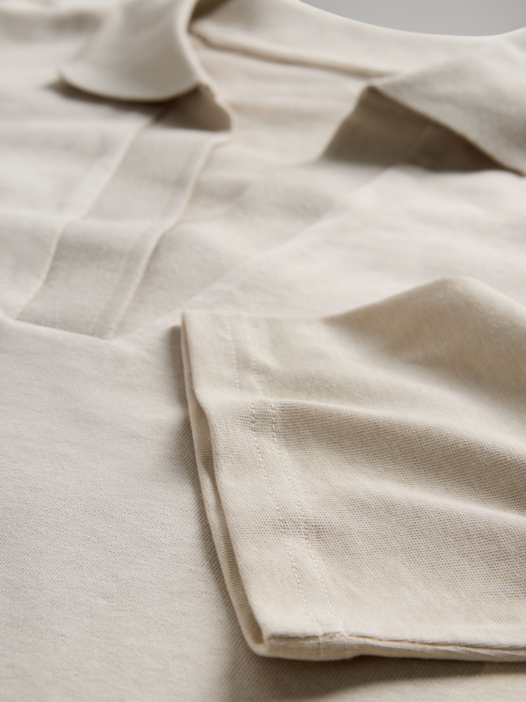 Navy/Stone/Stripe 3 Pack Long Sleeve Heavyweight Rugby T-Shirts - Image 6 of 6