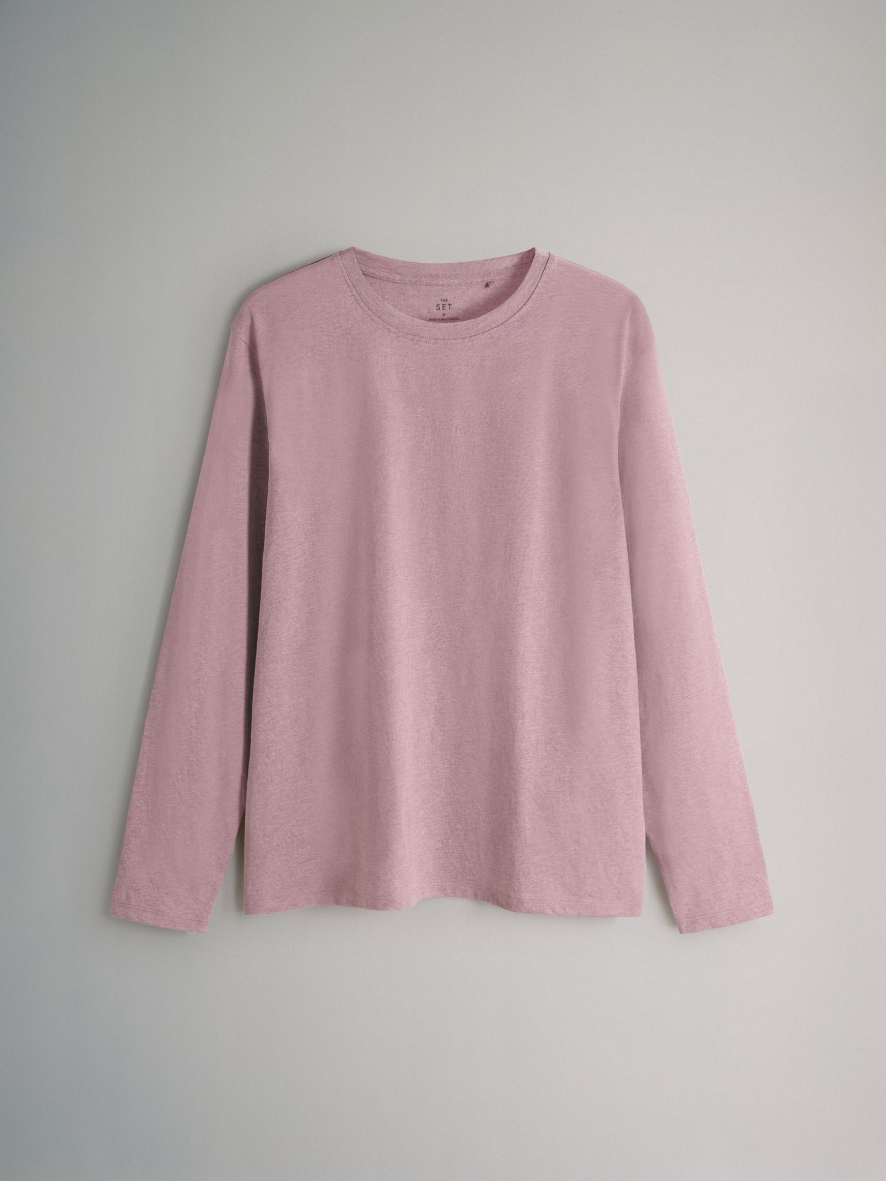 Black/Brown/Taupe/Pink/Light Pink/Cream/White 7 Pack Essential Long Sleeve T-Shirts - Image 5 of 6