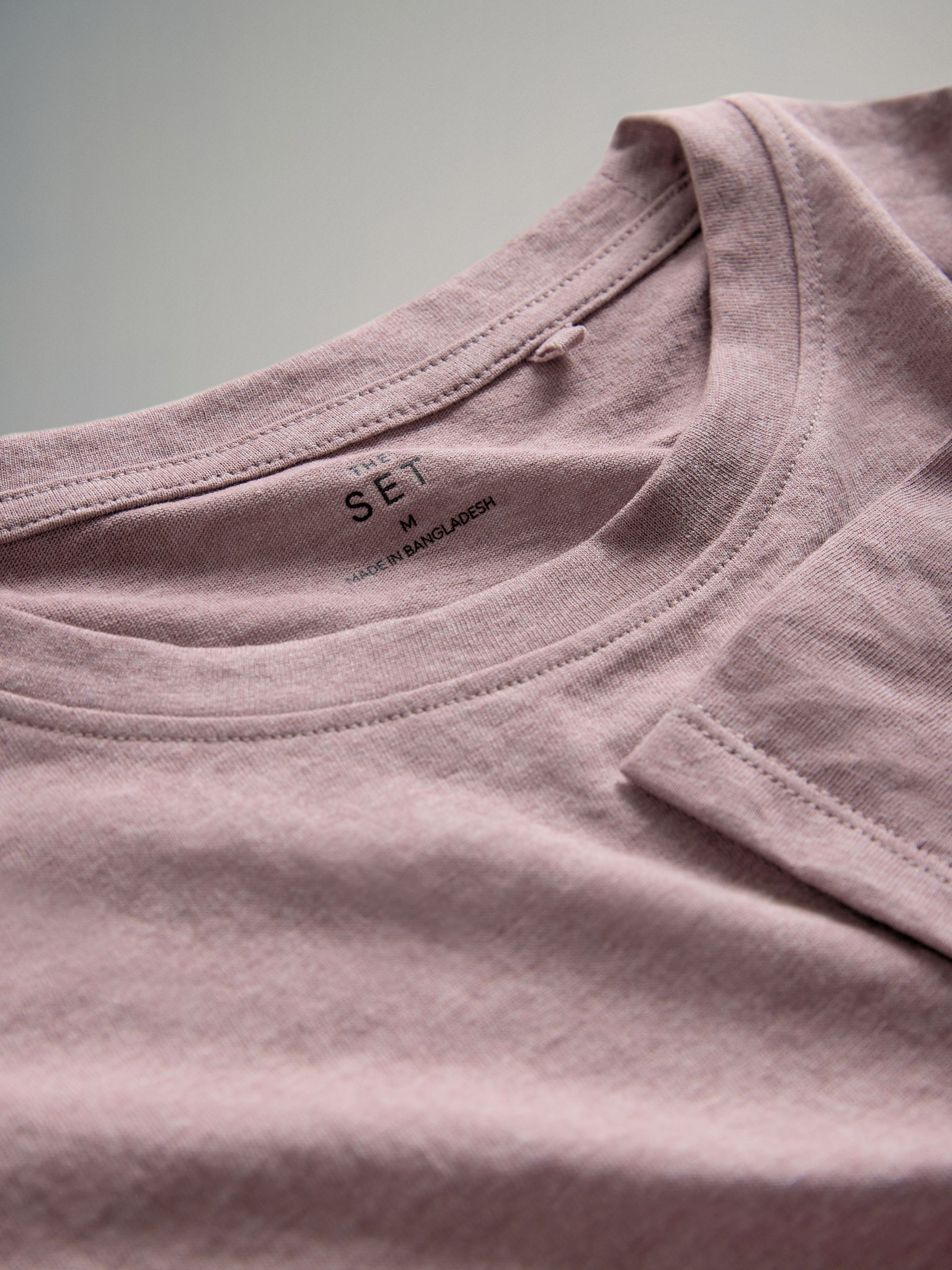 Black/Brown/Taupe/Pink/Light Pink/Cream/White 7 Pack Essential Long Sleeve T-Shirts - Image 6 of 6