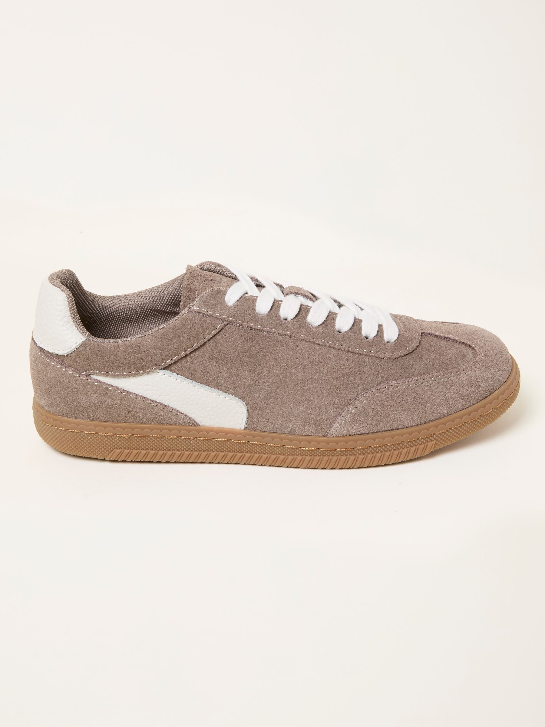 Fia Mocha Brown Retro Trainer - Image 1 of 3