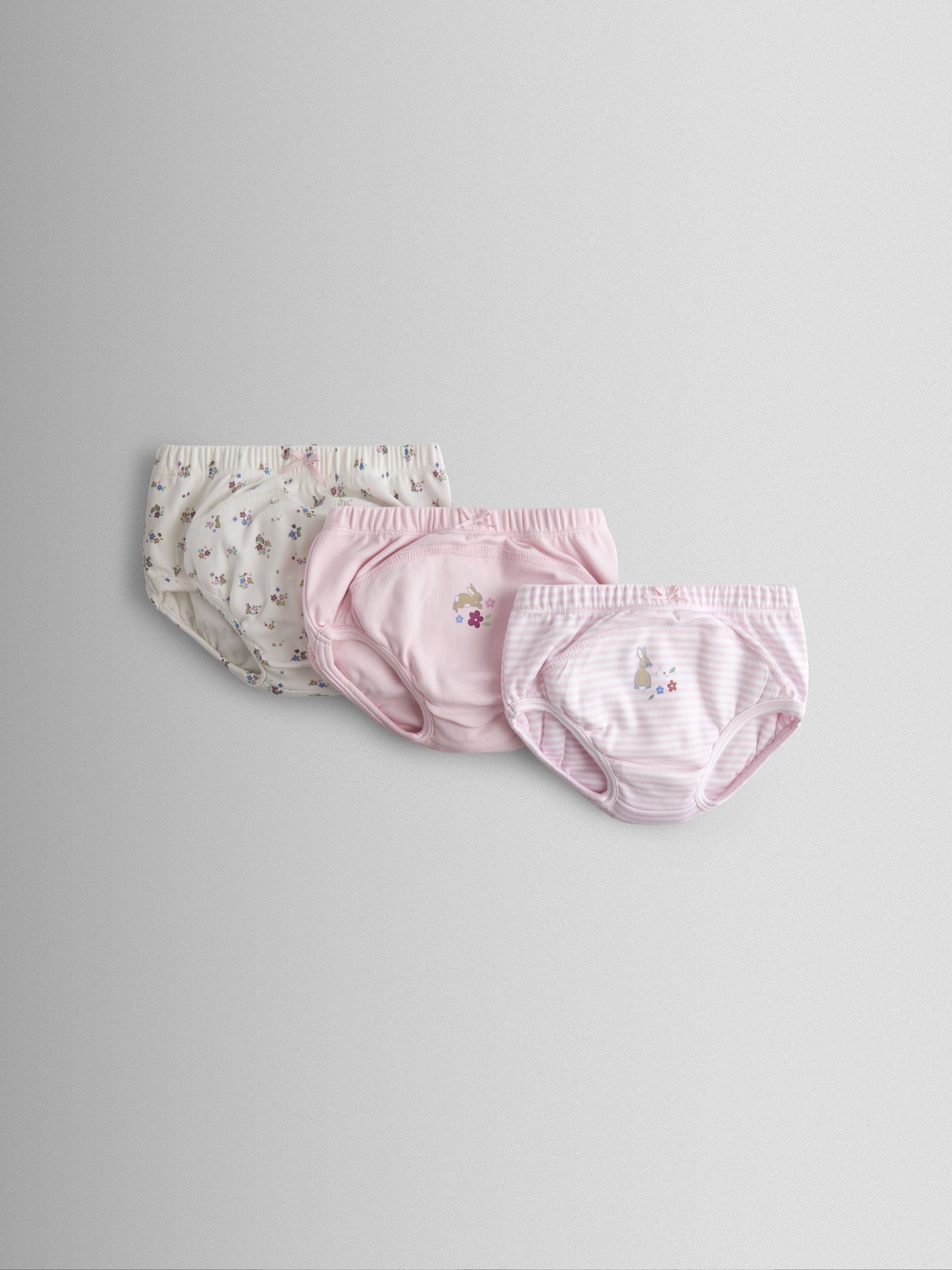 Pink Bunny 3-Pack Training Pants - Image 1 of 8 Pink Bunny 3-Pack Training Pants - Image 1 of 8