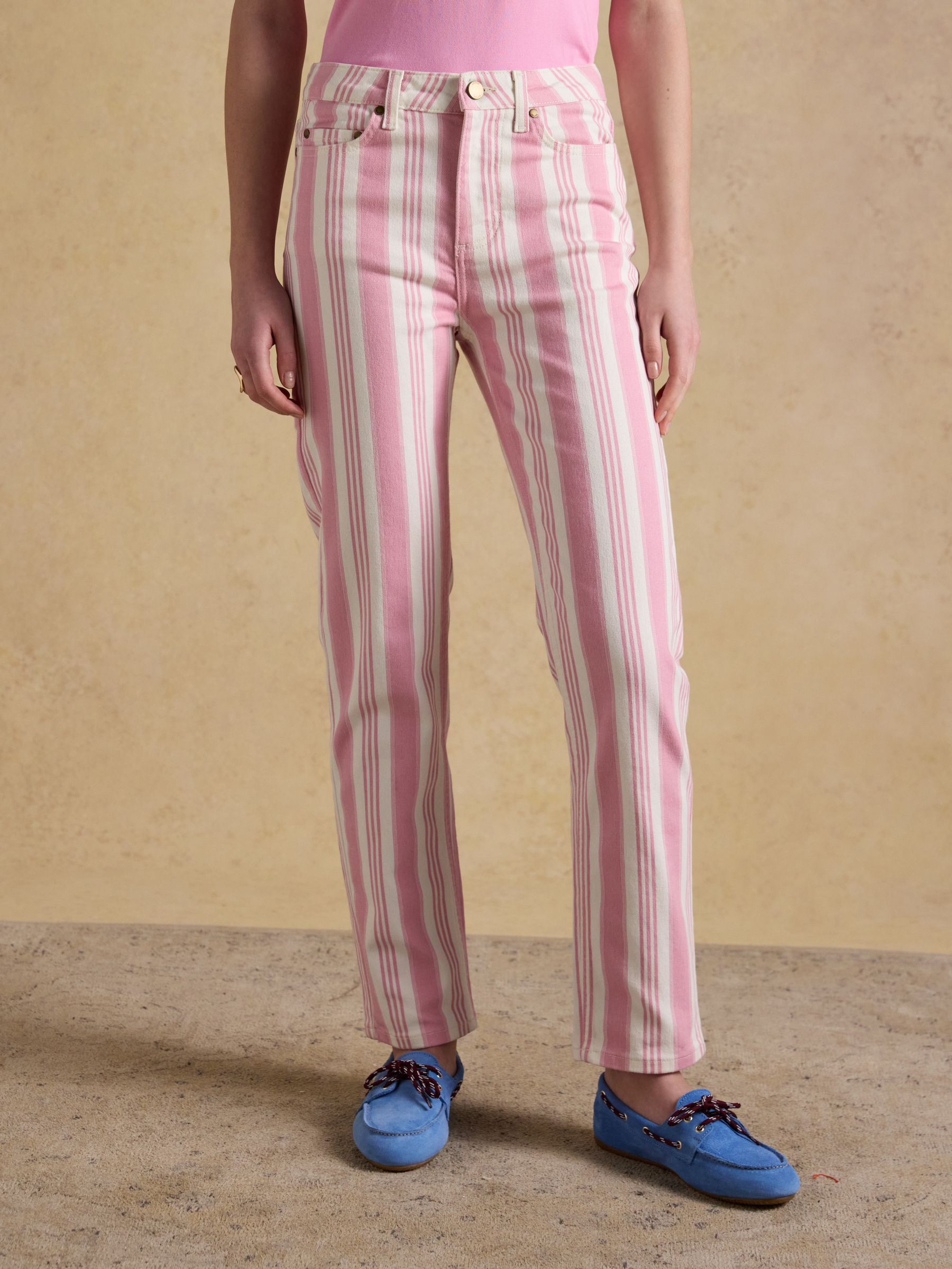Pink Straight Fit Mid Rise Jeans - Image 1 of 7