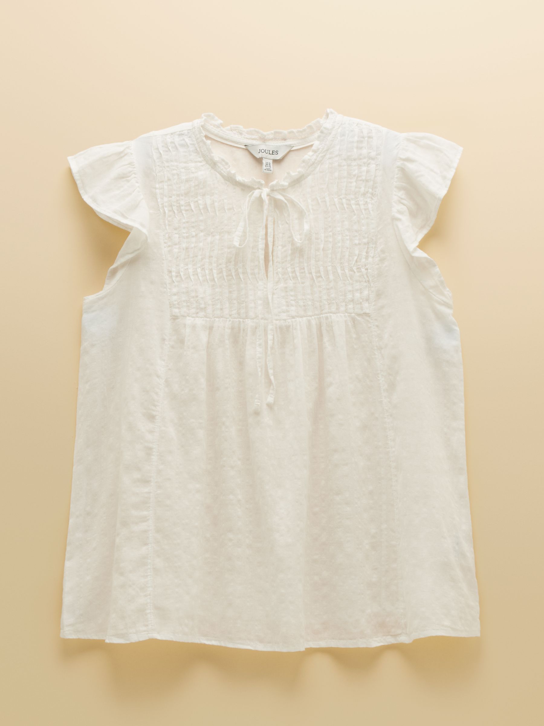 Nolan White Sleeveless Tie Neck Blouse - Image 9 of 9 Nolan White Sleeveless Tie Neck Blouse - Image 9 of 9