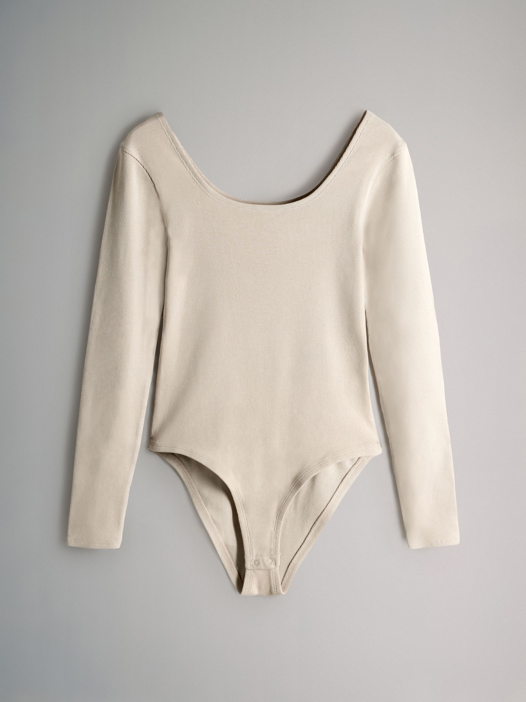3 Pack Ribbed Long Sleeve Bodysuits Black/Chocolate/Cream - Image 4 of 6