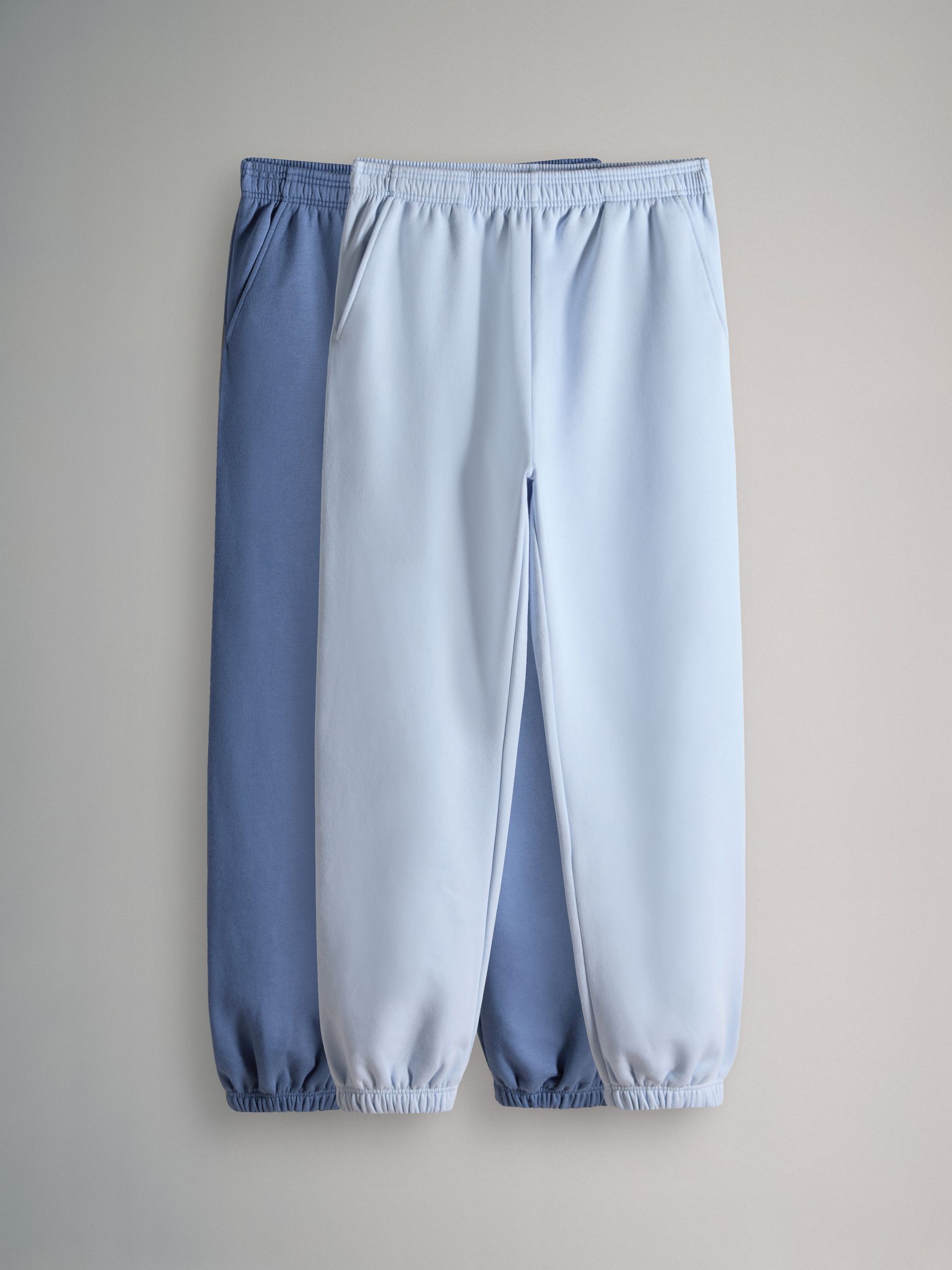 Blue/Light Blue 2 Pack Sweat Cuffed Joggers - Image 1 of 6 Blue/Light Blue 2 Pack Sweat Cuffed Joggers - Image 1 of 6