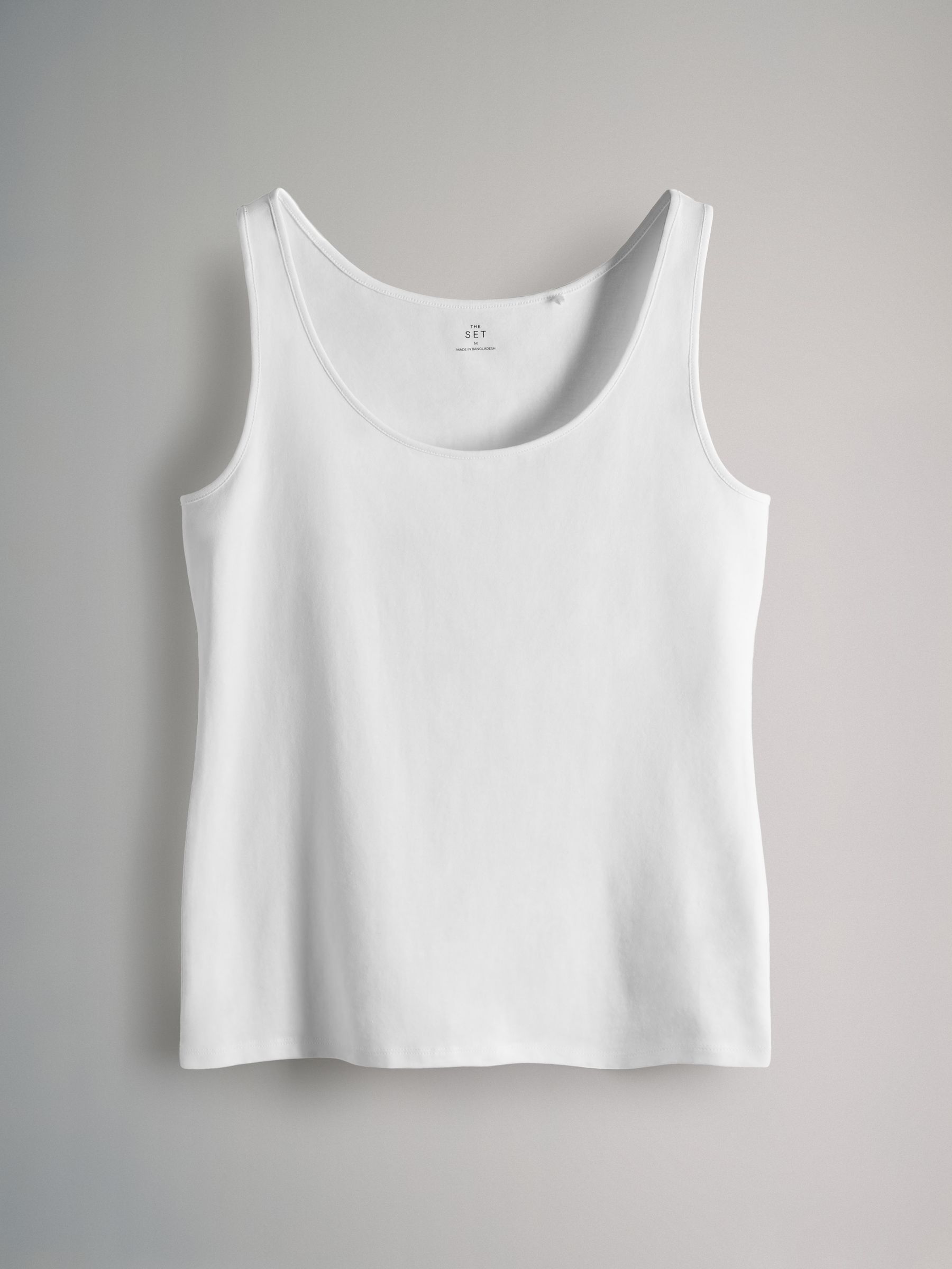 Black/White/Brown/Light Brown/Cream/White 7 Pack Scoop Neck Vests - Image 2 of 6