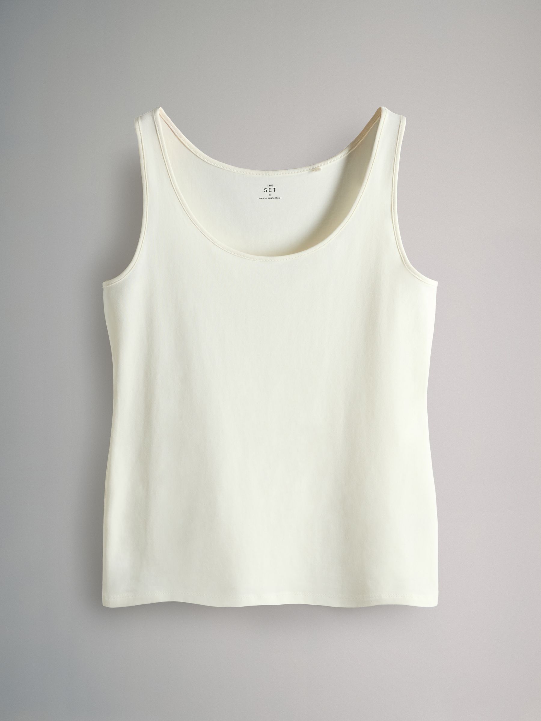 Black/White/Brown/Light Brown/Cream/White 7 Pack Scoop Neck Vests - Image 3 of 6