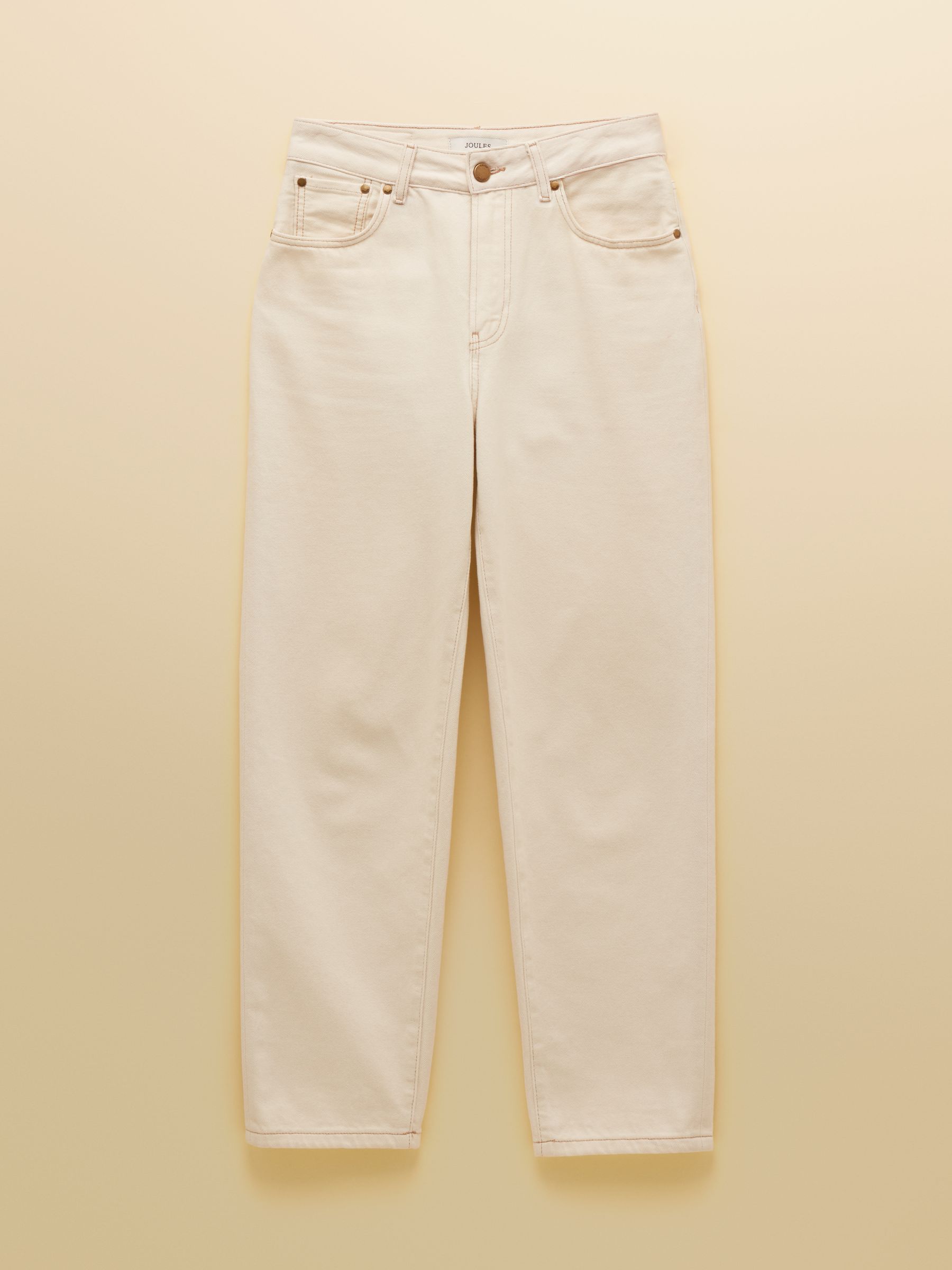 Cream Straight Fit Mid Rise Jeans - Image 6 of 6
