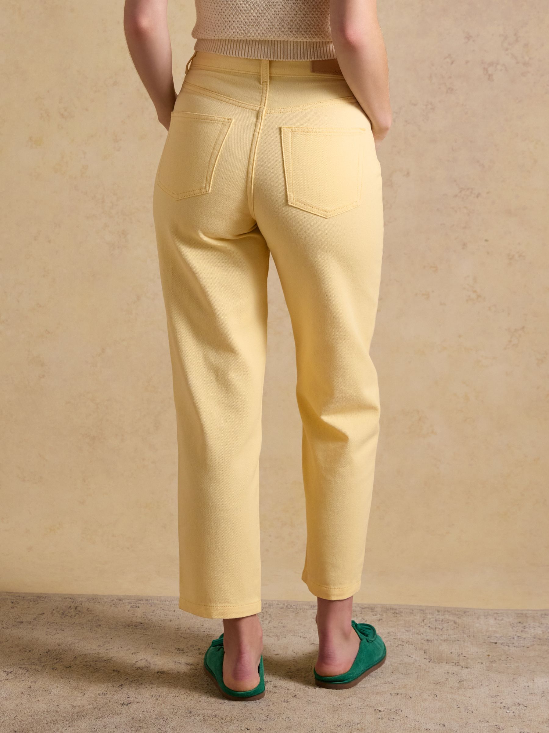 Yellow High-Waisted Tapered Fit Jeans - Image 2 of 7