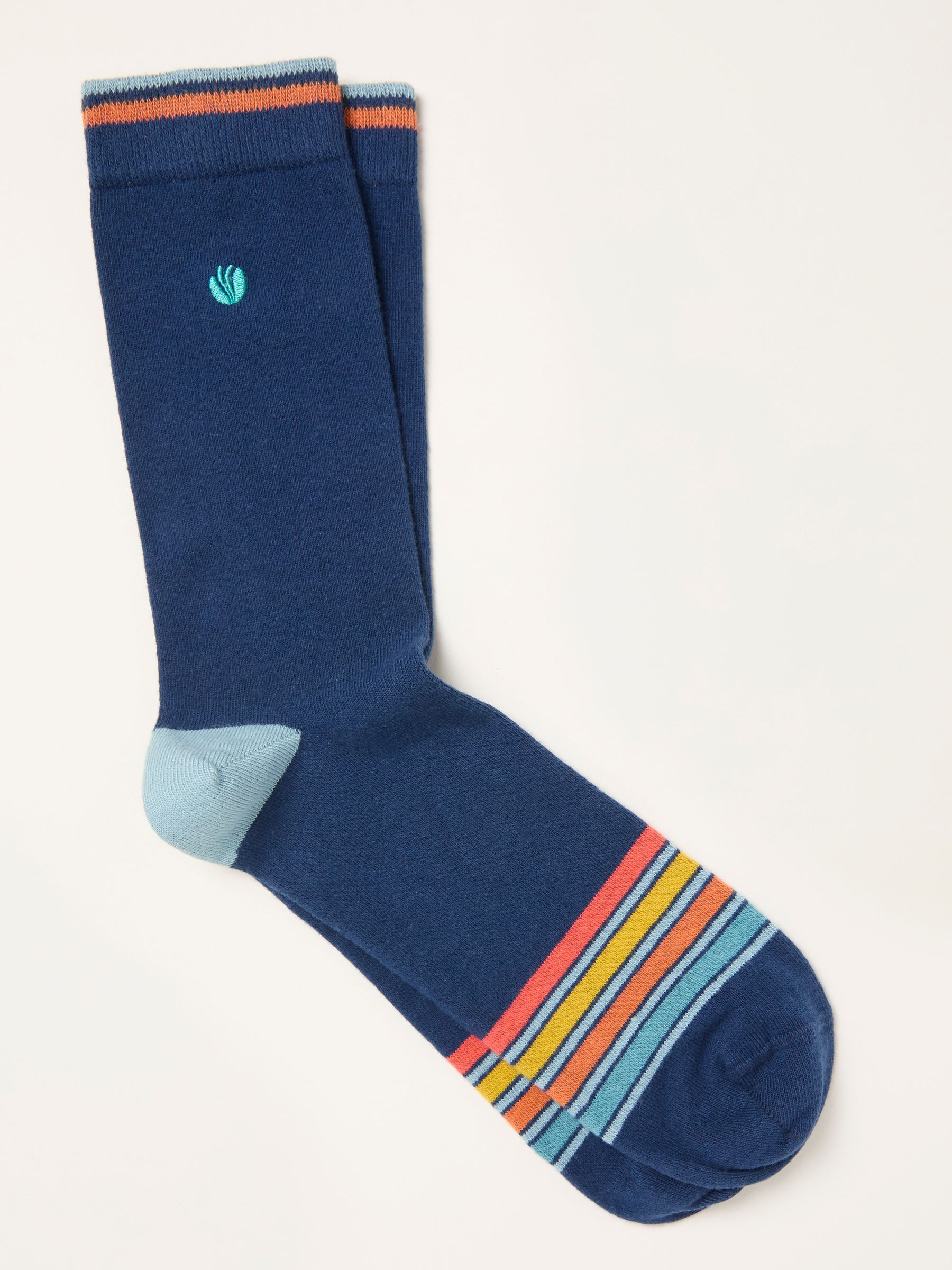 Navy Toe Stripe Socks - Image 1 of 2