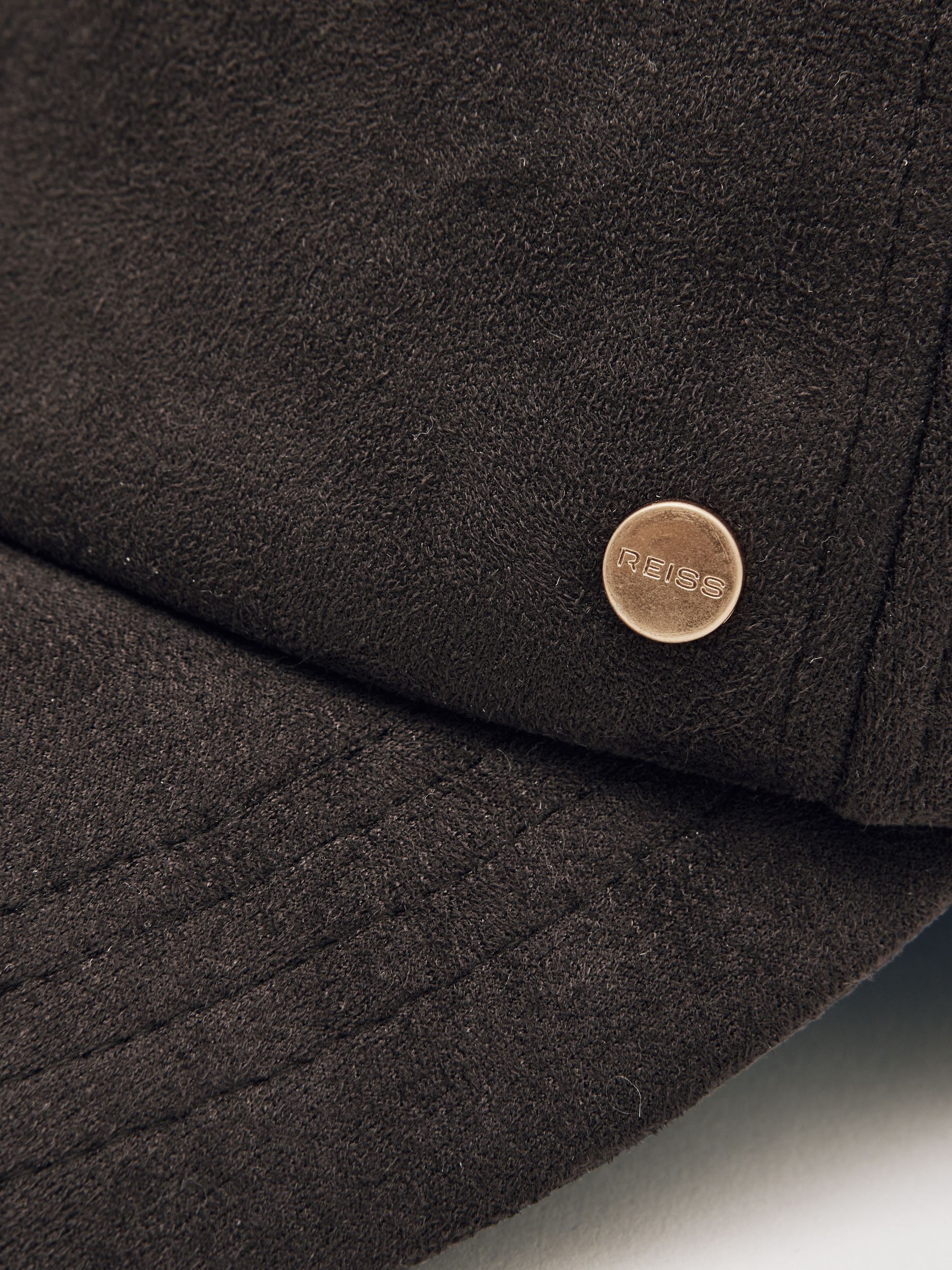 Faux Suede Baseball-Style Cap in Chocolate - Image 5 of 5