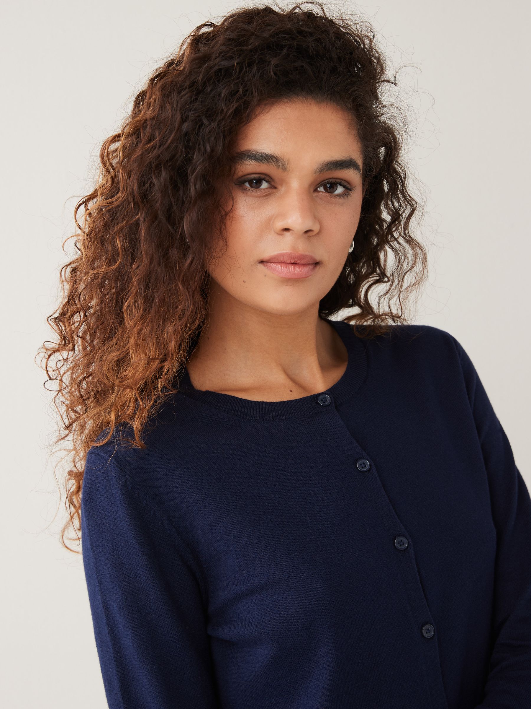 Blue Crew Neck Cardigan - Image 3 of 6