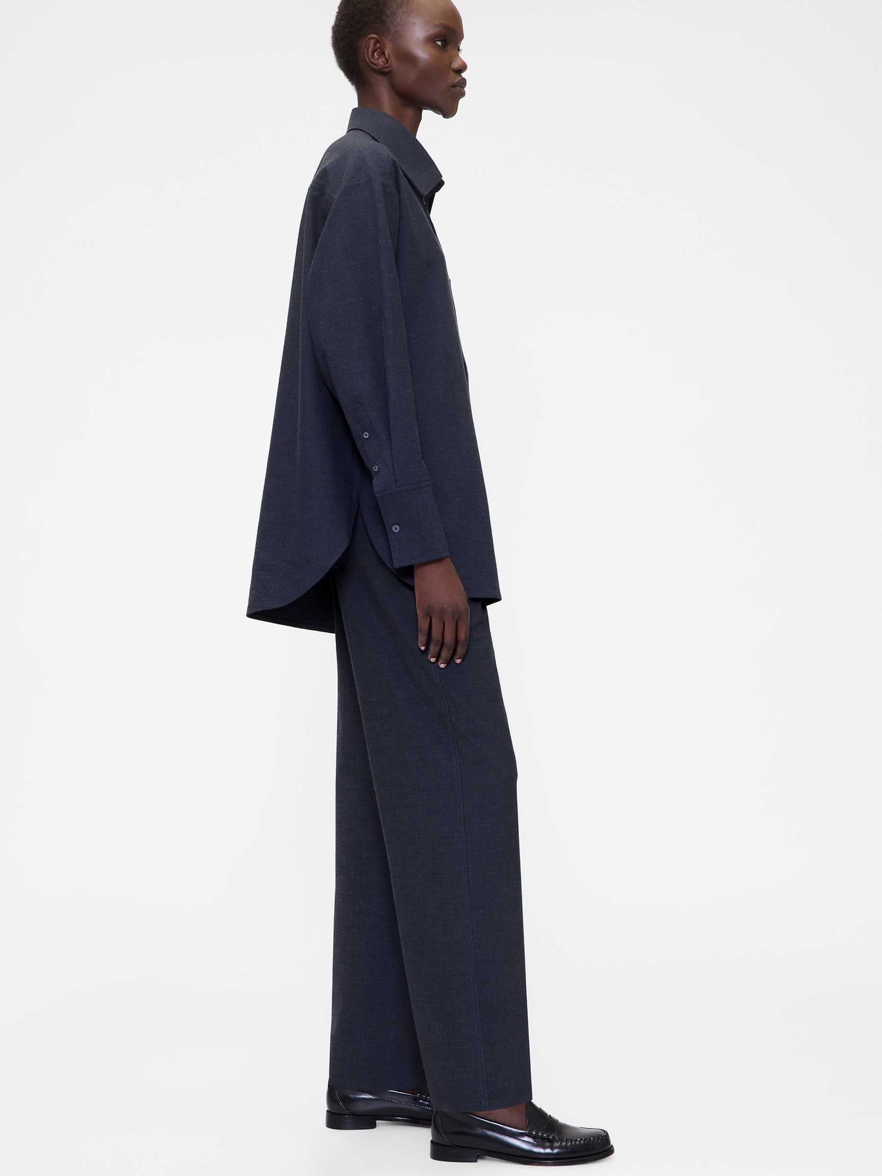 Blue Low Rise Loose Trousers - Image 4 of 5