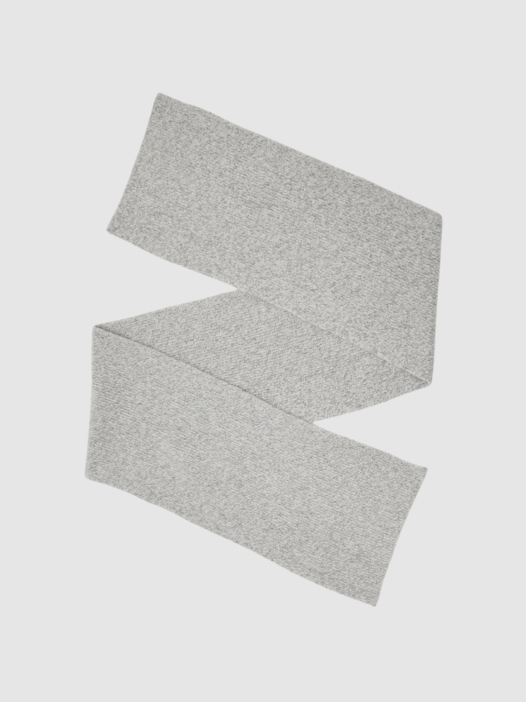 Atelier Cashmere-Blend Flecked Scarf in Soft Grey Melange - image 4