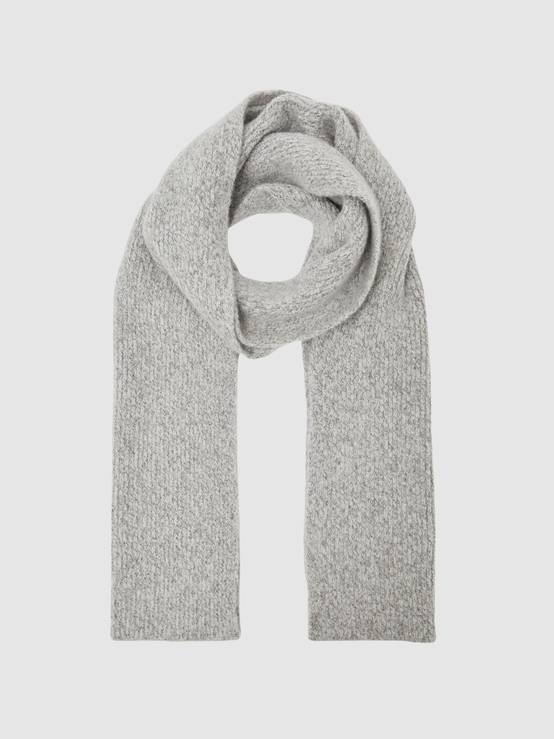 Atelier Cashmere-Blend Flecked Scarf in Soft Grey Melange - image 2