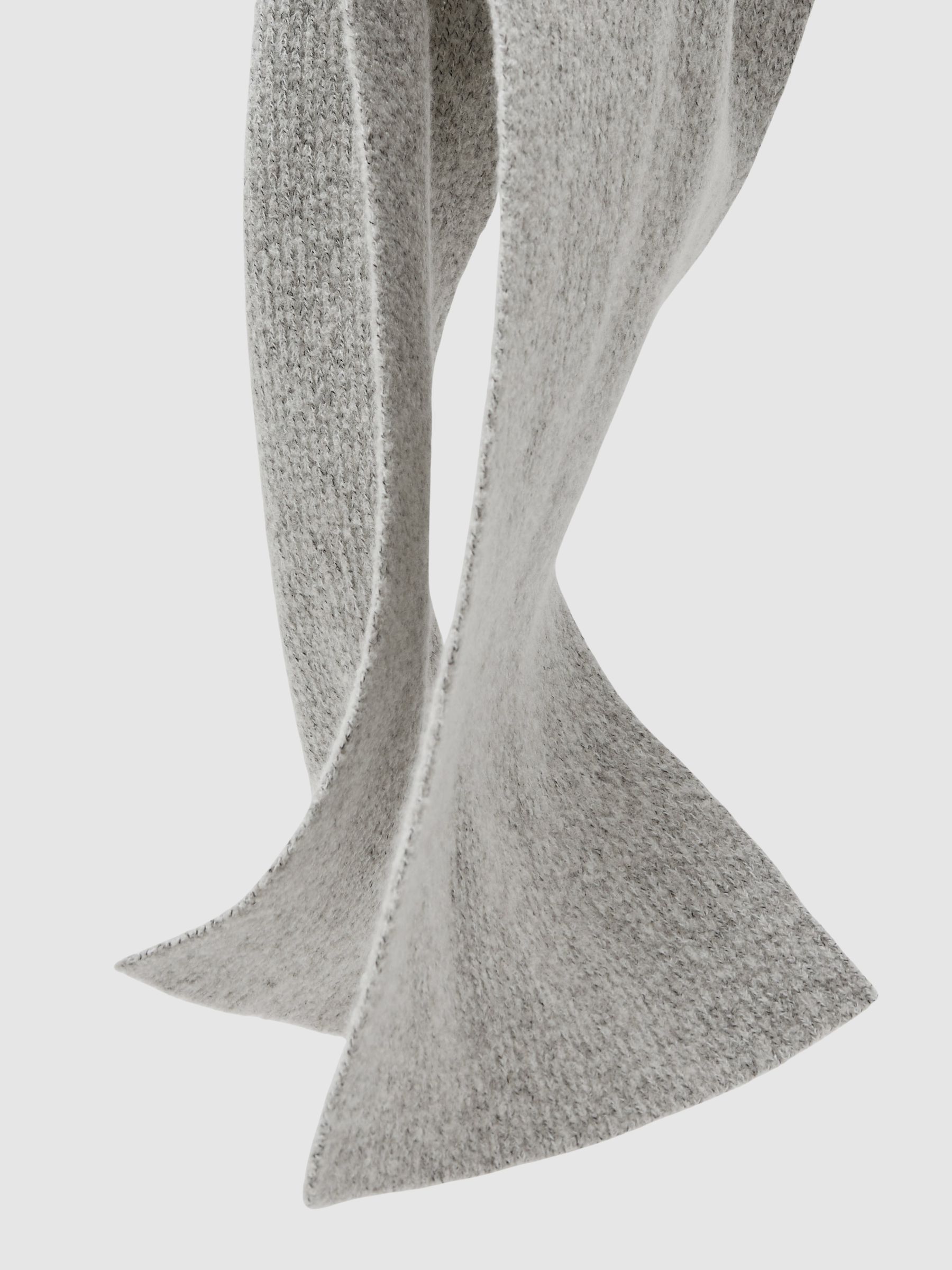 Atelier Cashmere-Blend Flecked Scarf in Soft Grey Melange - image 1