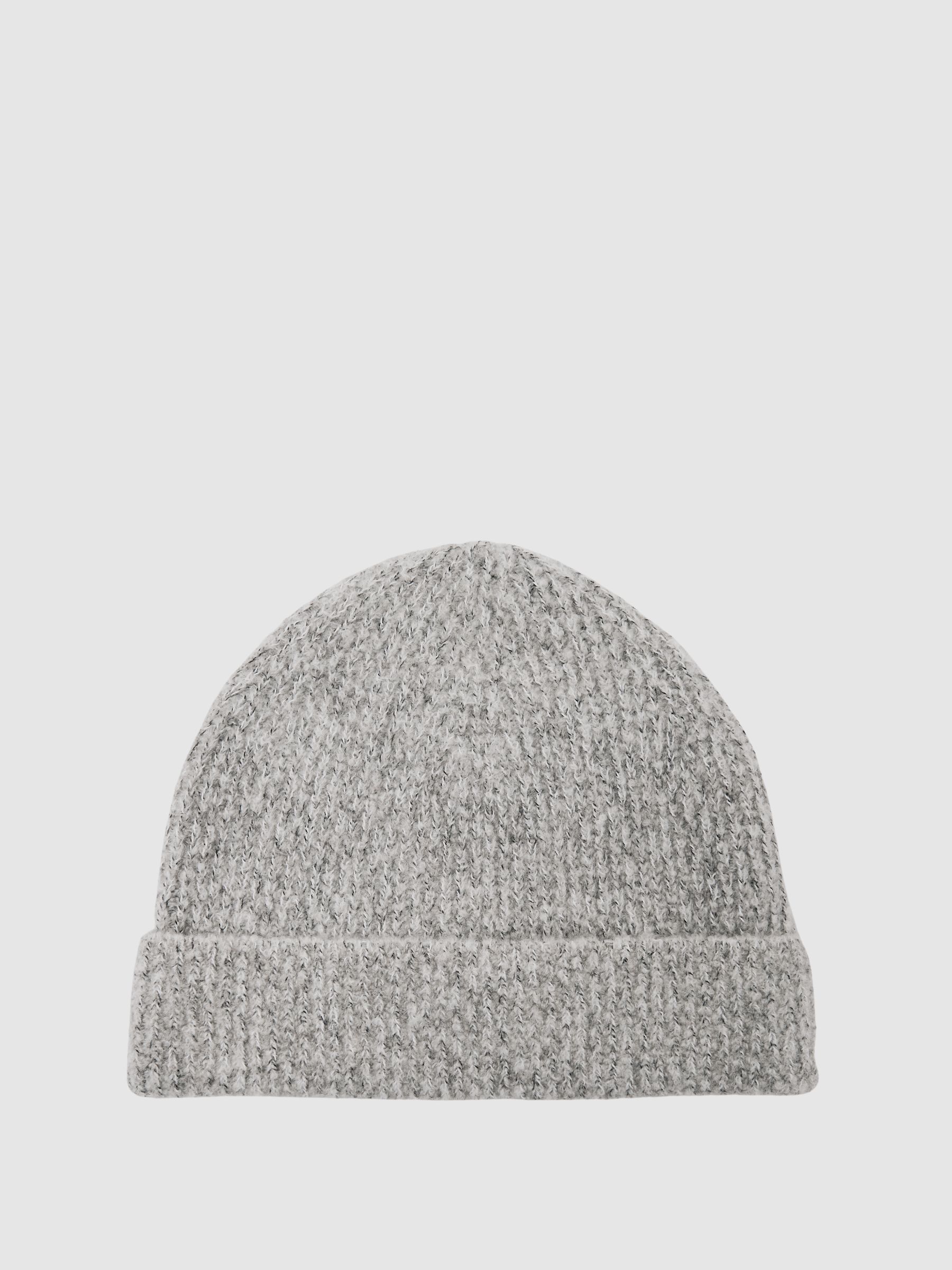 Atelier Cashmere-Blend Flecked Beanie in Soft Grey Melange - Image 1 of 3