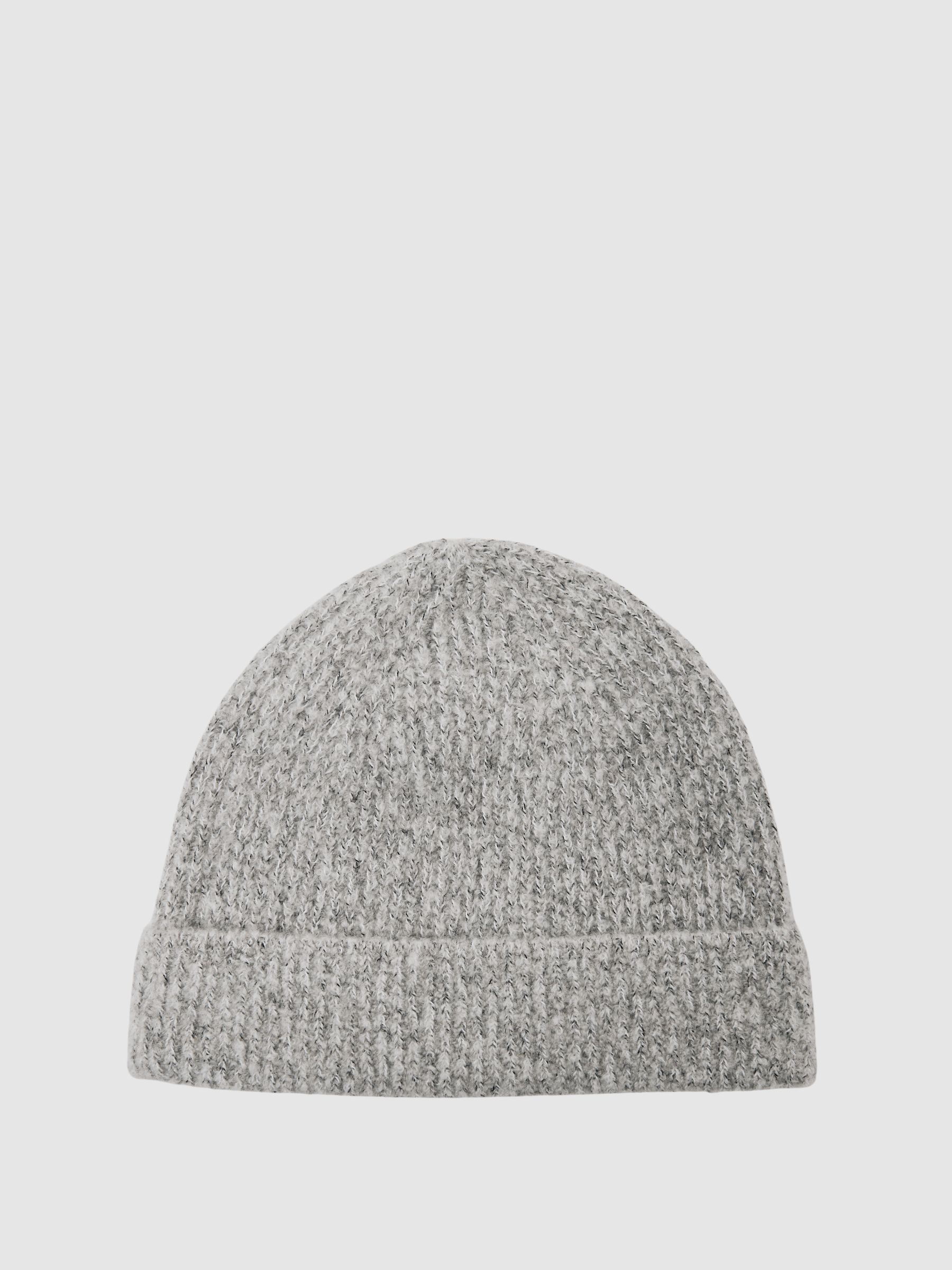 Atelier Cashmere-Blend Flecked Beanie in Soft Grey Melange - Image 2 of 3