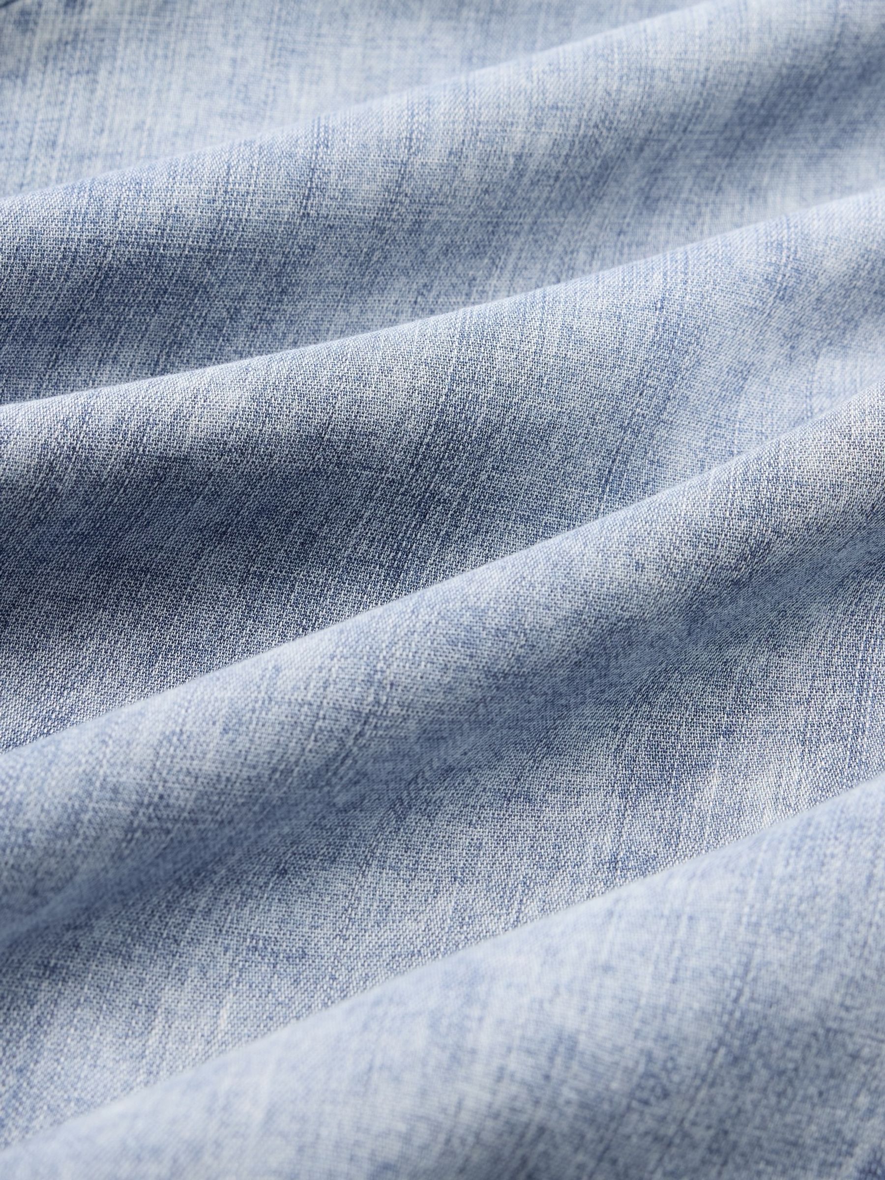 GapStudio Blue Draped Denim Slip Maxi Dress - Image 8 of 8