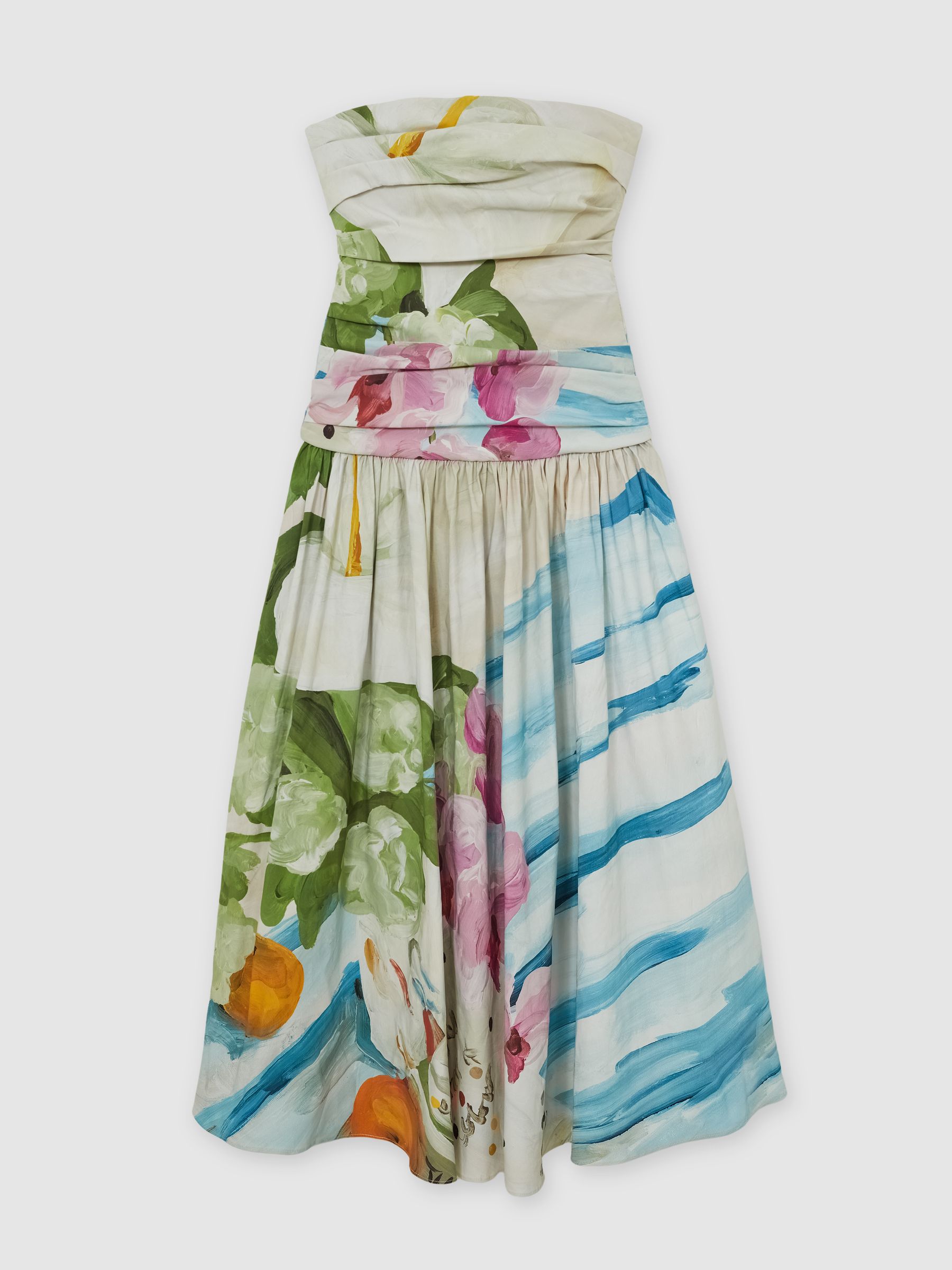 Acler Orange Print Nershall Maxi Dress in Orange Print - Image 2 of 5