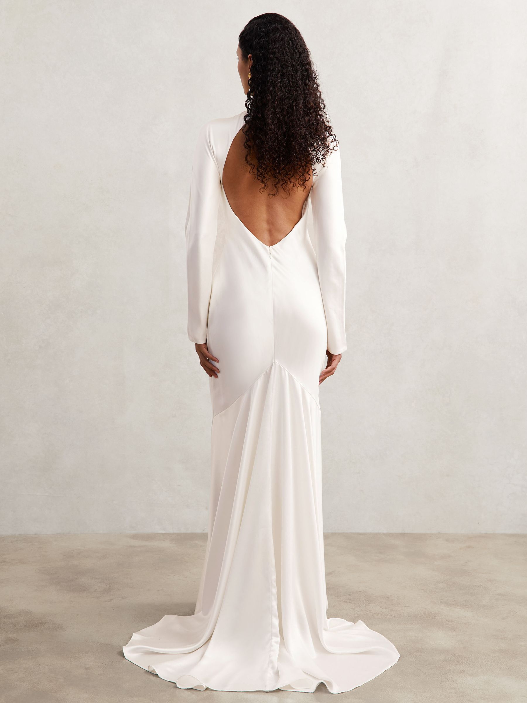 Acler Satin Cut-Out Gown in Ivory - image 3
