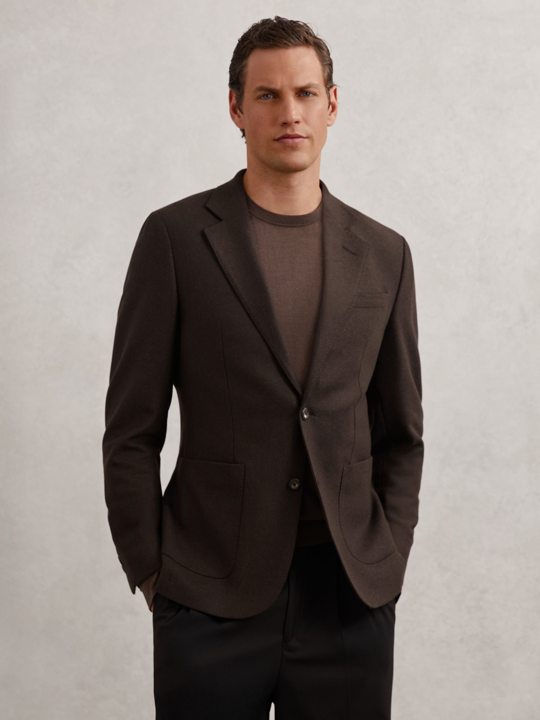 Jacket in Chocolate Brown - Image 1 of 8