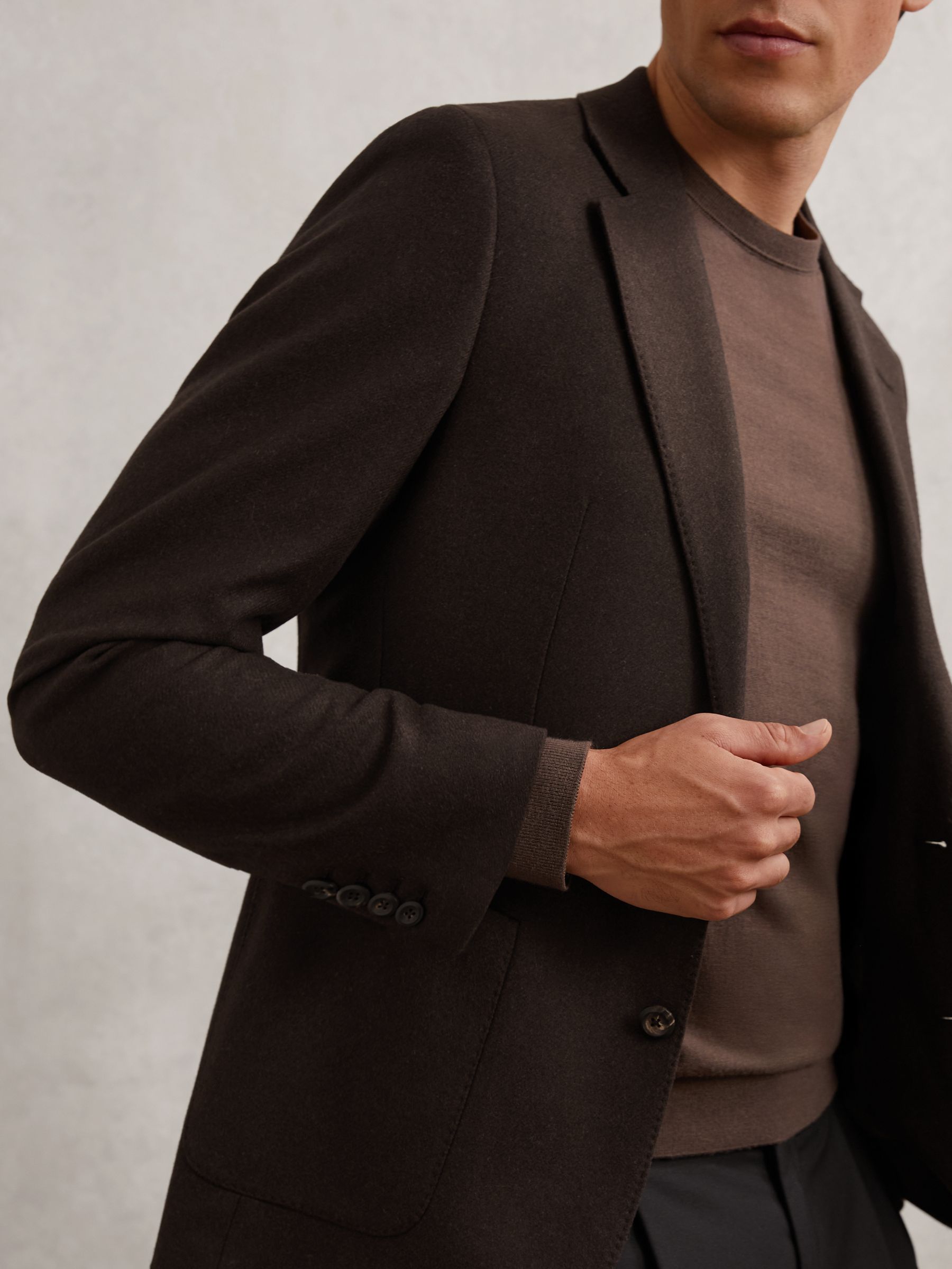 Jacket in Chocolate Brown - Image 4 of 8