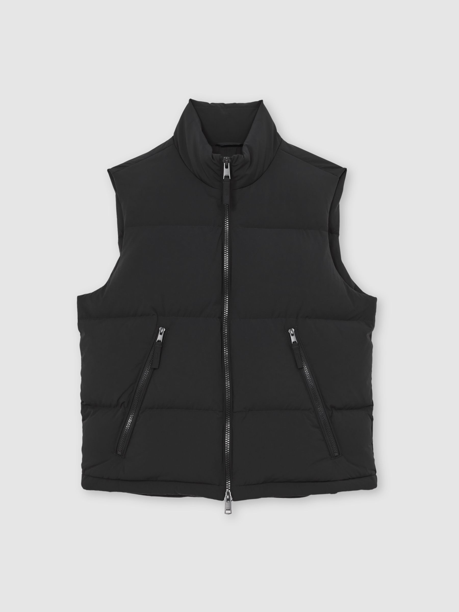 Quilted Zip-Through Puffer Gilet in Navy - Image 2 of 7