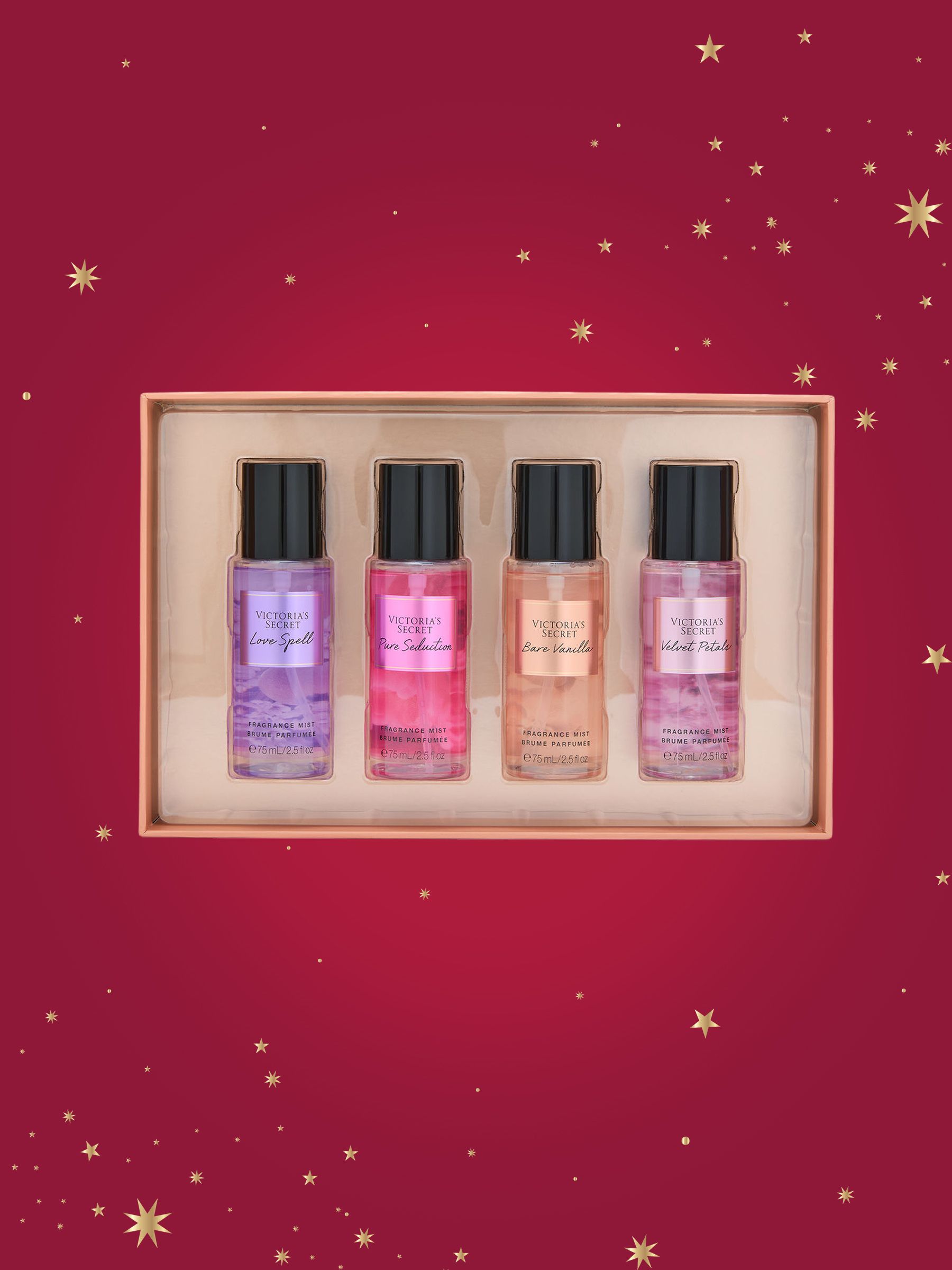 PURE SEDUCTION & VELVET PETALS セット Victoria's Secret Assorted Mini Mist & Lotion Coffret 4-Piece Gift