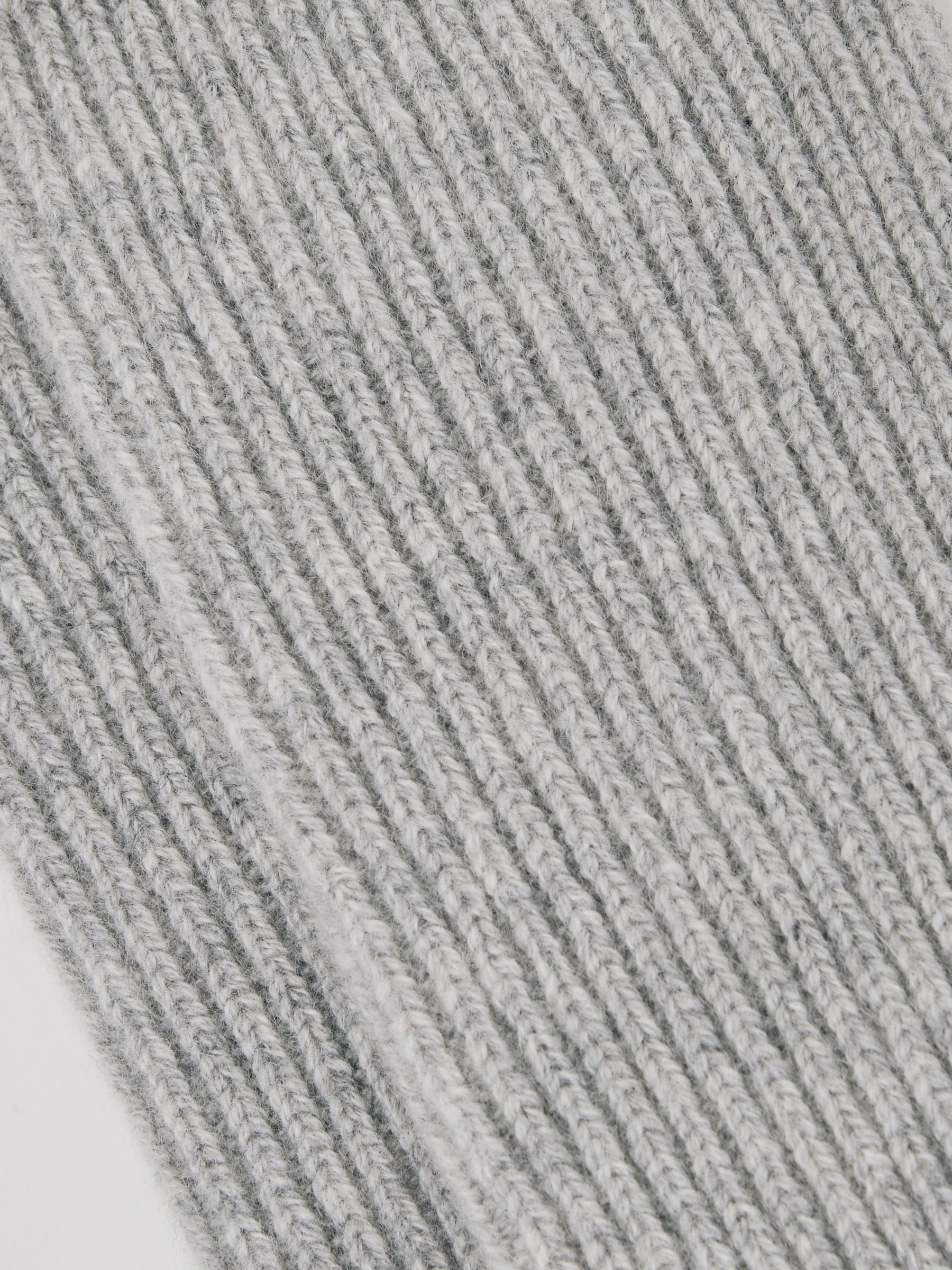 Atelier 100% Cashmere Rib-Knit Socks in Soft Grey - Image 3 of 3