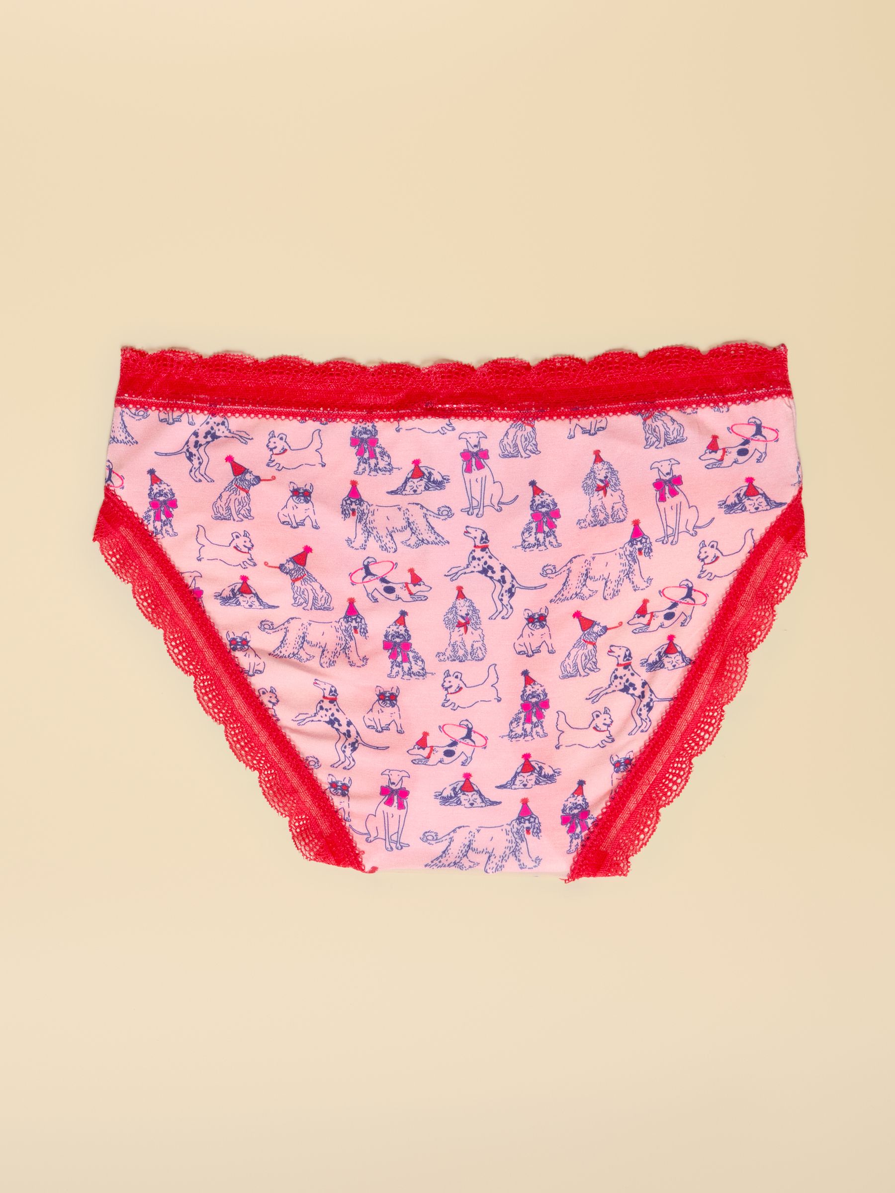 Red & Green Party Dogs/Stripe Knickers 3 Pack - Image 7 of 10
