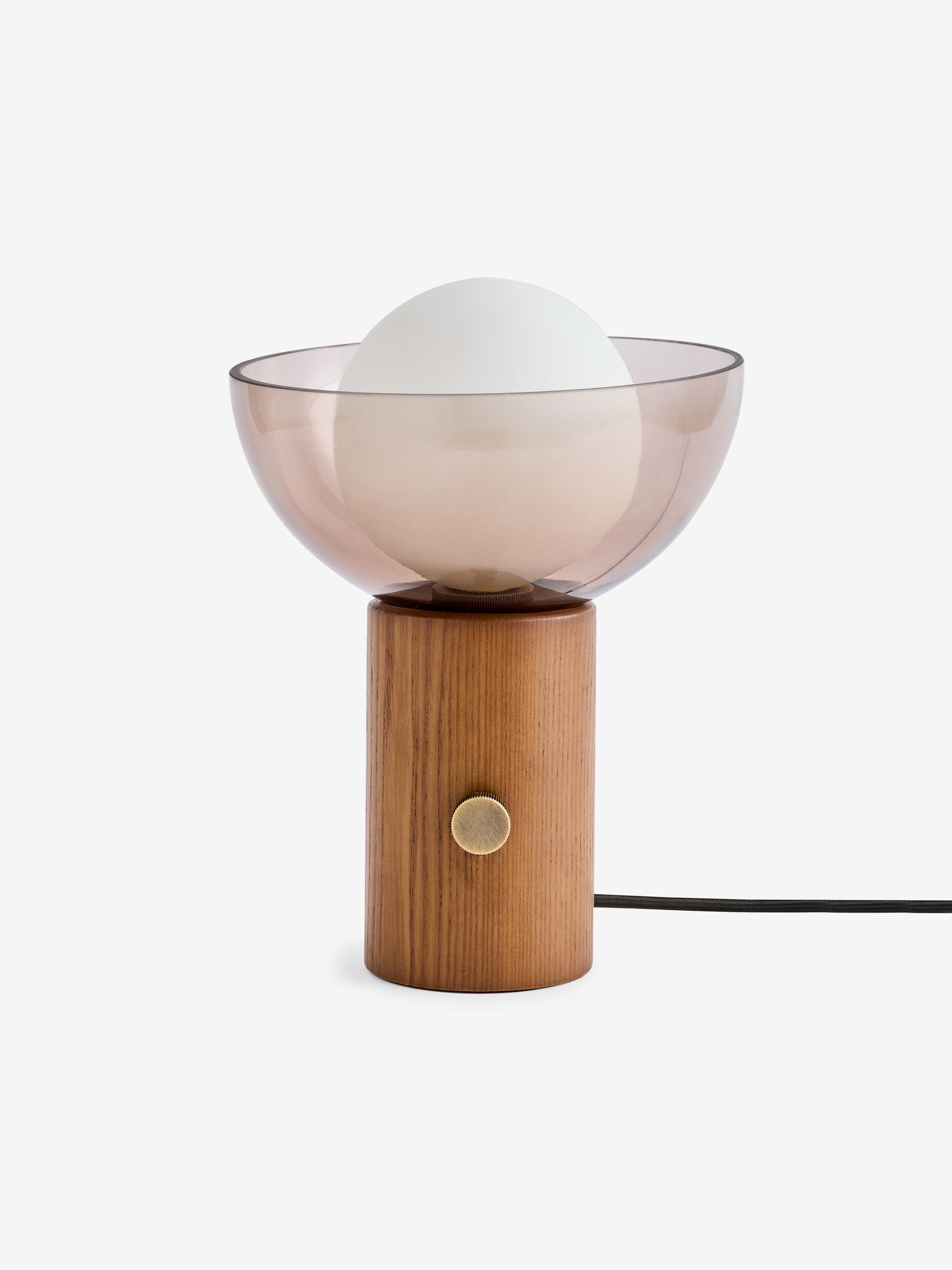 Layla Table Lamp in Dark Wood - Image 2 of 2