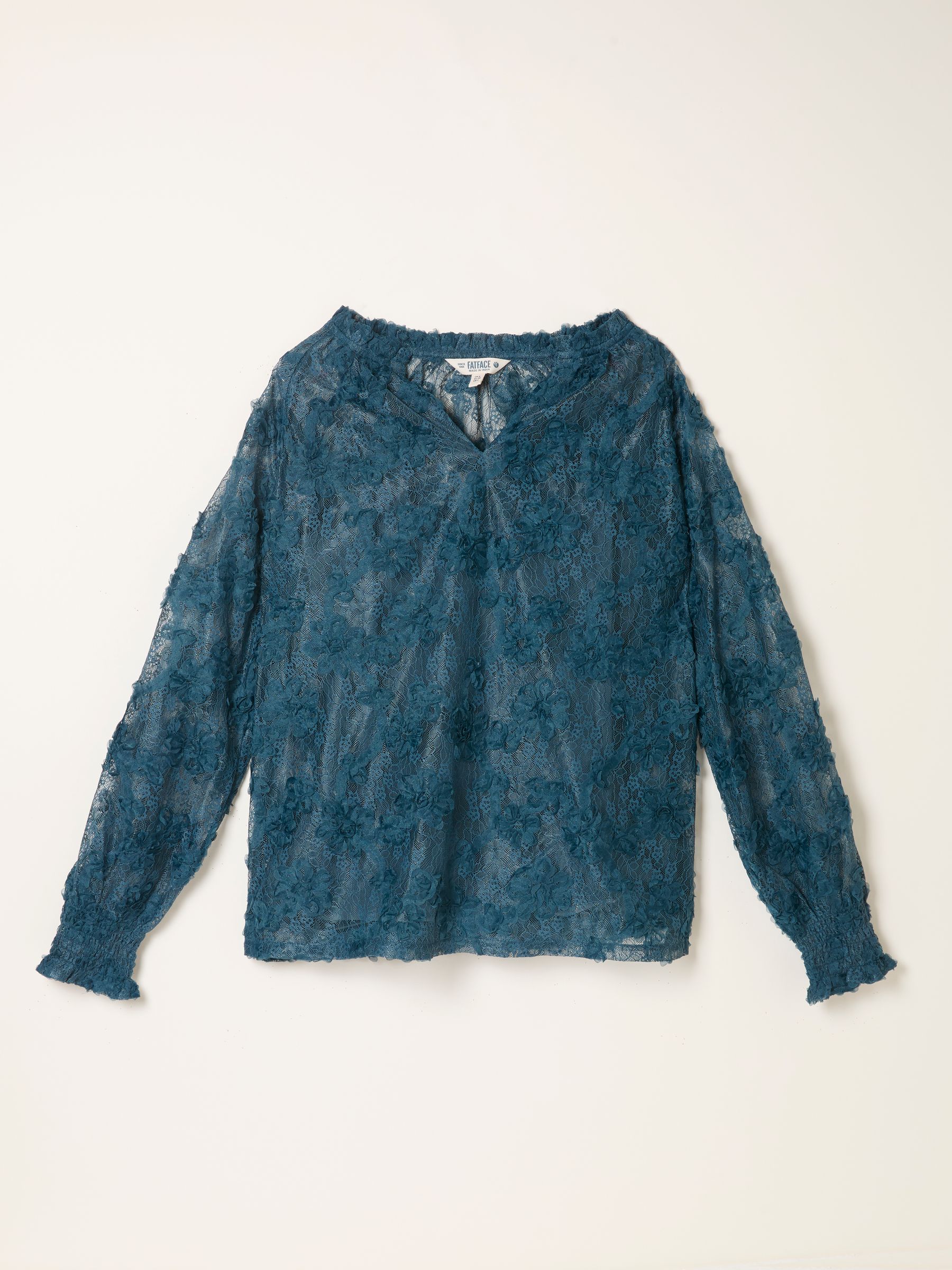 Flo Blue Navy Lace Top - Image 5 of 5 Flo Blue Navy Lace Top - Image 5 of 5