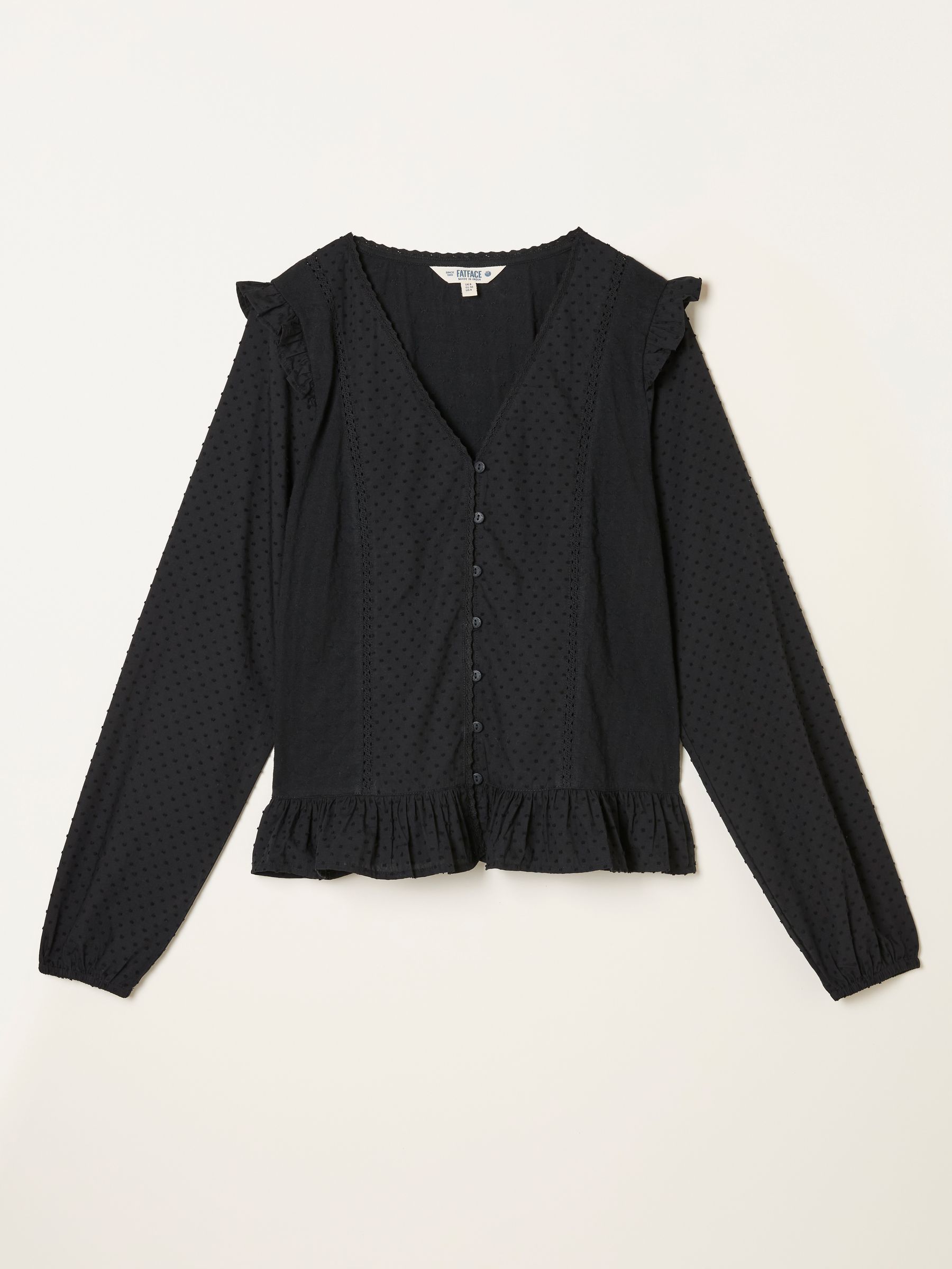 Tina Black Peplum Top - Image 6 of 6 Tina Black Peplum Top - Image 6 of 6