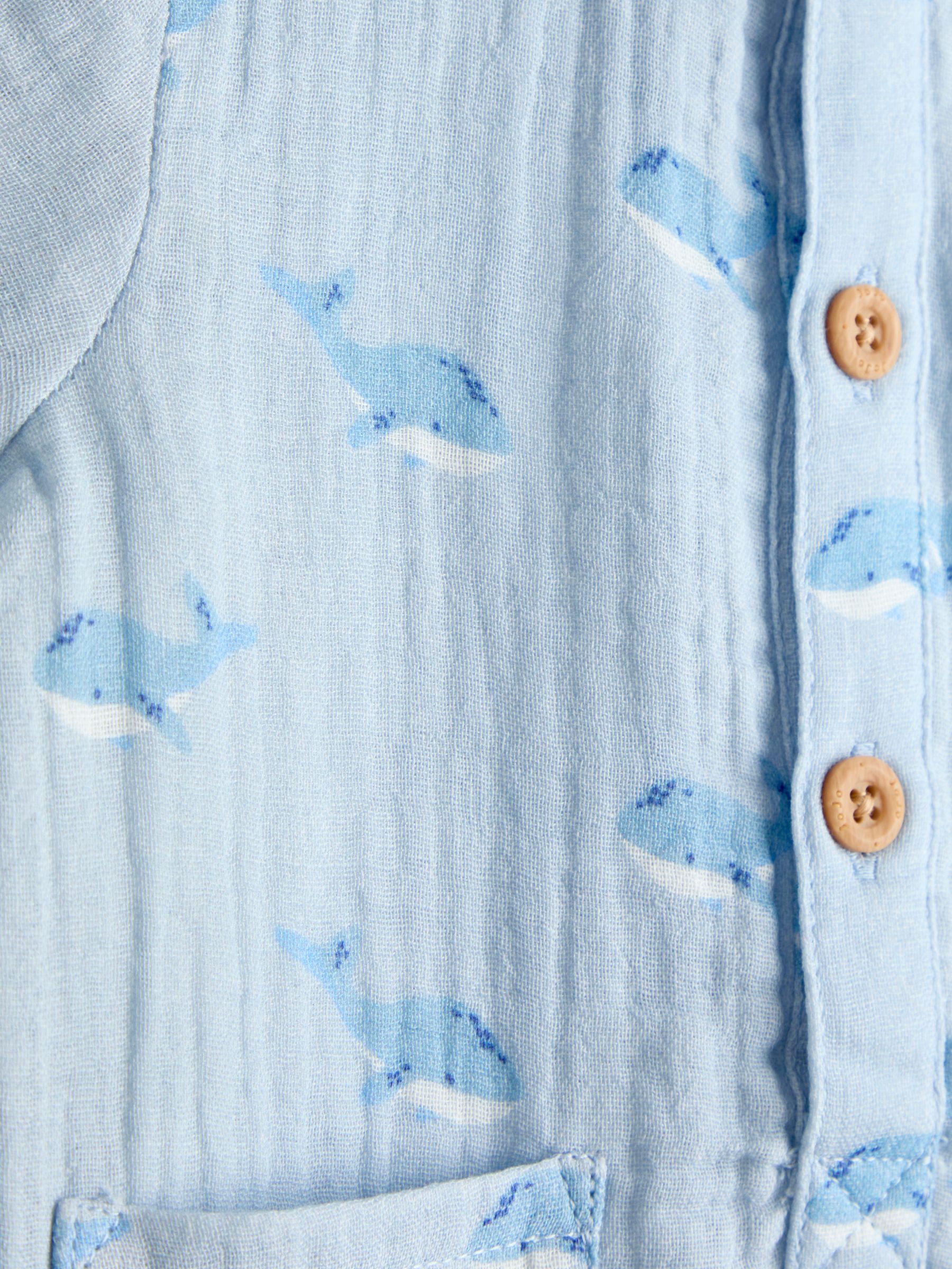 Blue Woven Printed Romper - Image 7 of 8