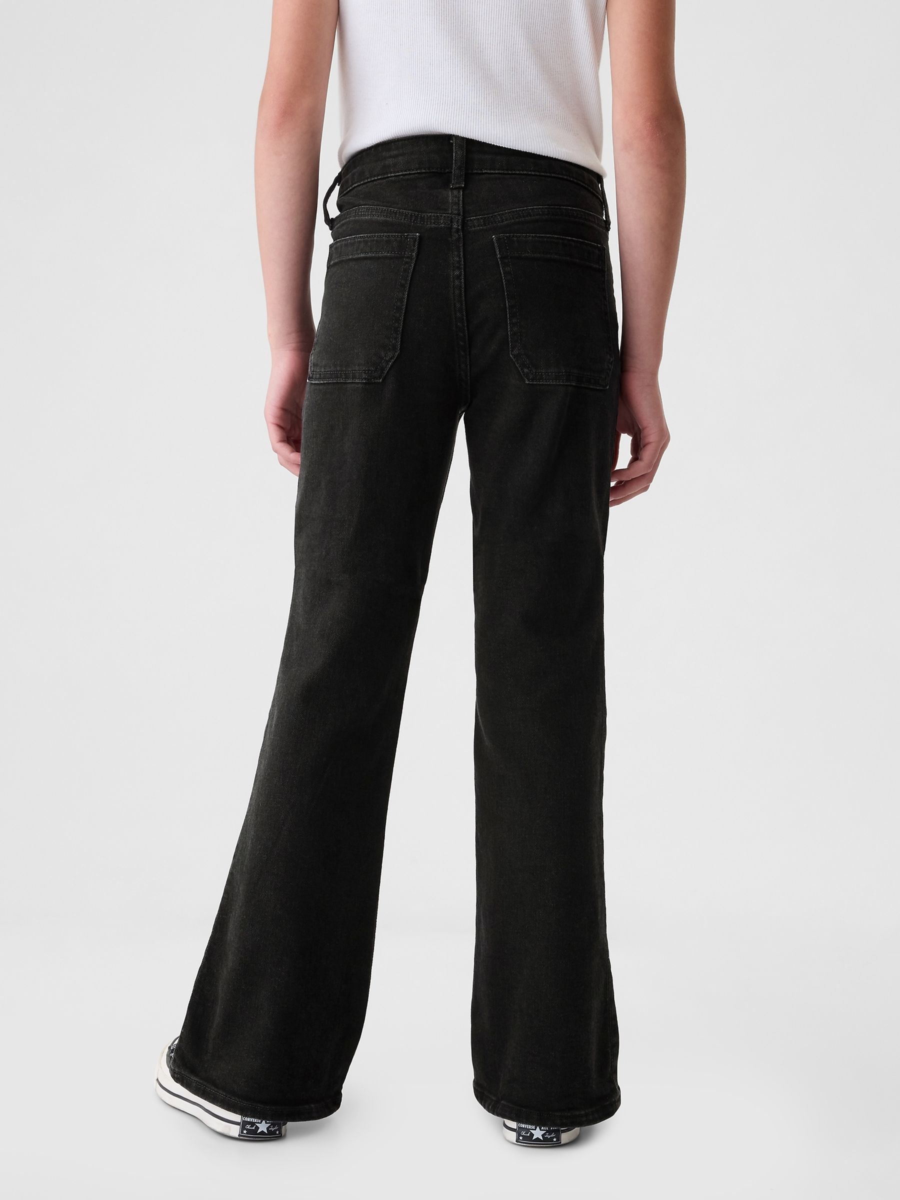Black High Rise 70s Flare Jeans (5-13yrs) - Image 2 of 4