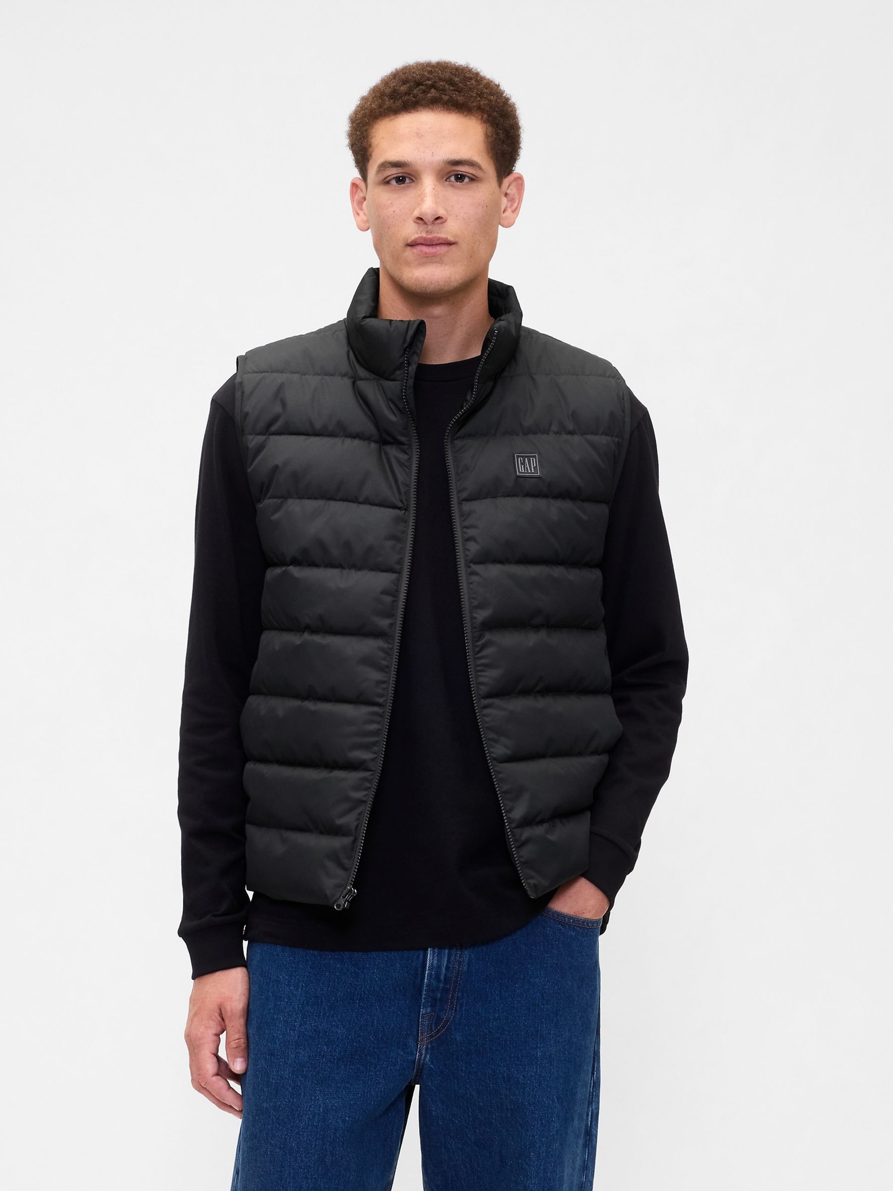 Black Relaxed ColdControl Puffer Vest - Image 1 of 4