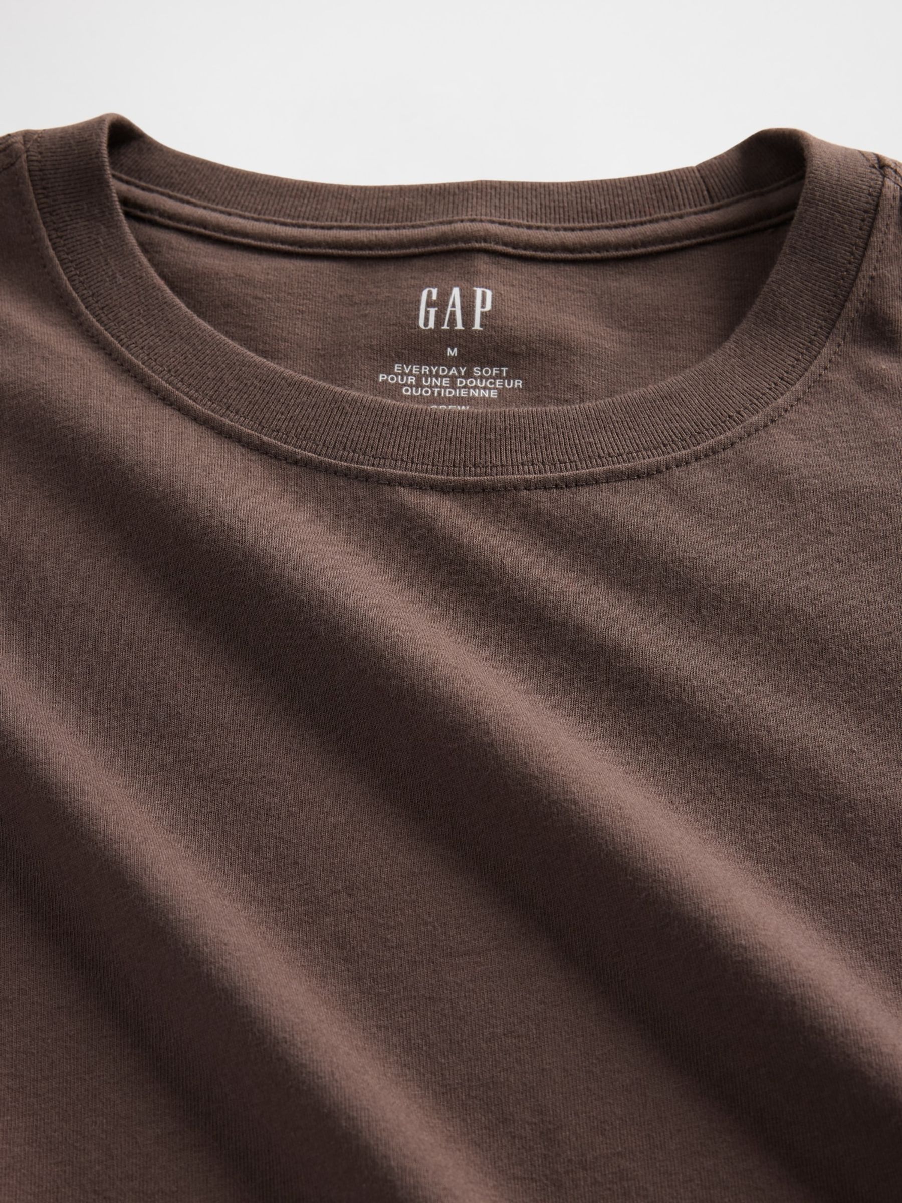 Brown Everyday Soft Crew Neck T-Shirt - Image 5 of 5